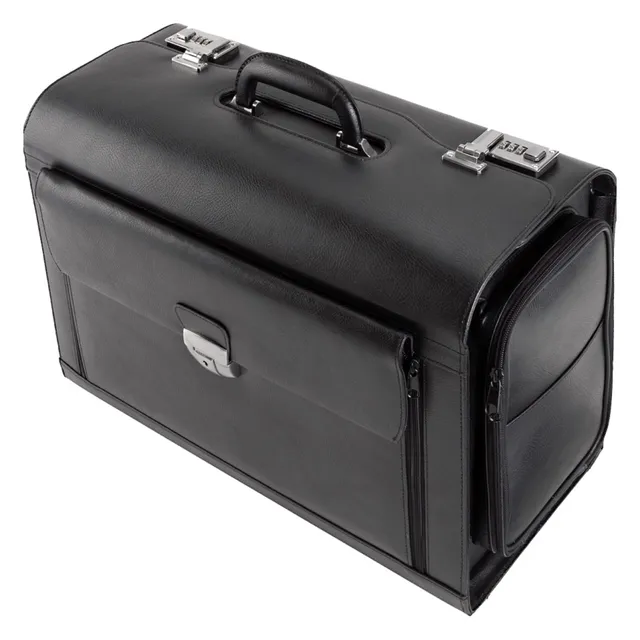 alumaxx-verona-pilotenkoffer-schwarz-leder-17-zoll-laptop image 1
