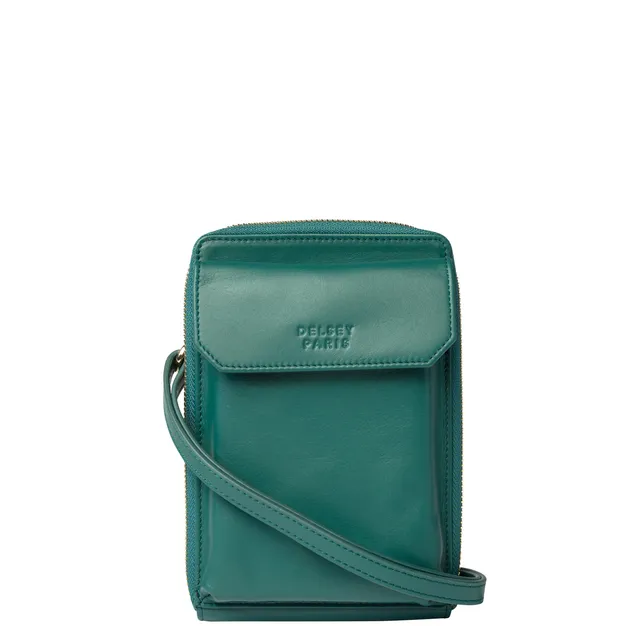 delsey-le-cuir-lisse-geldb-rse-gr-n-leder-premium image 1