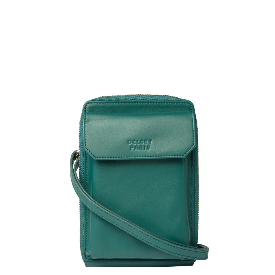 delsey-le-cuir-lisse-geldb-rse-gr-n-leder-premium image 1