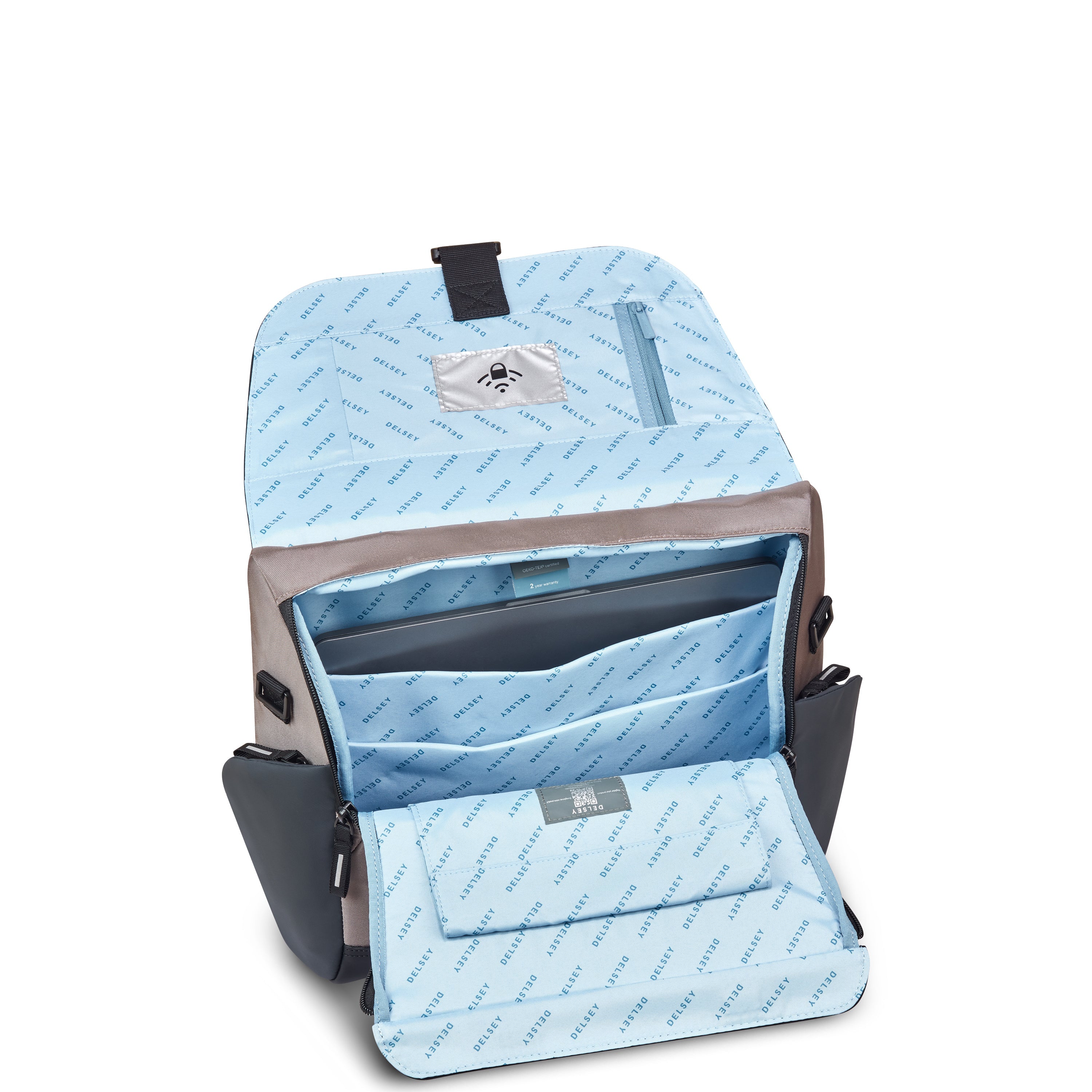 delsey-dlc-2-0-securflap-umh-ngetasche-braun-messenger image 8
