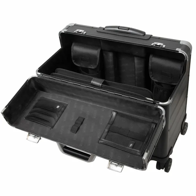 alumaxx-pandora-45168-pilotenkoffer-schwarz-aluminium-14-zoll image 1