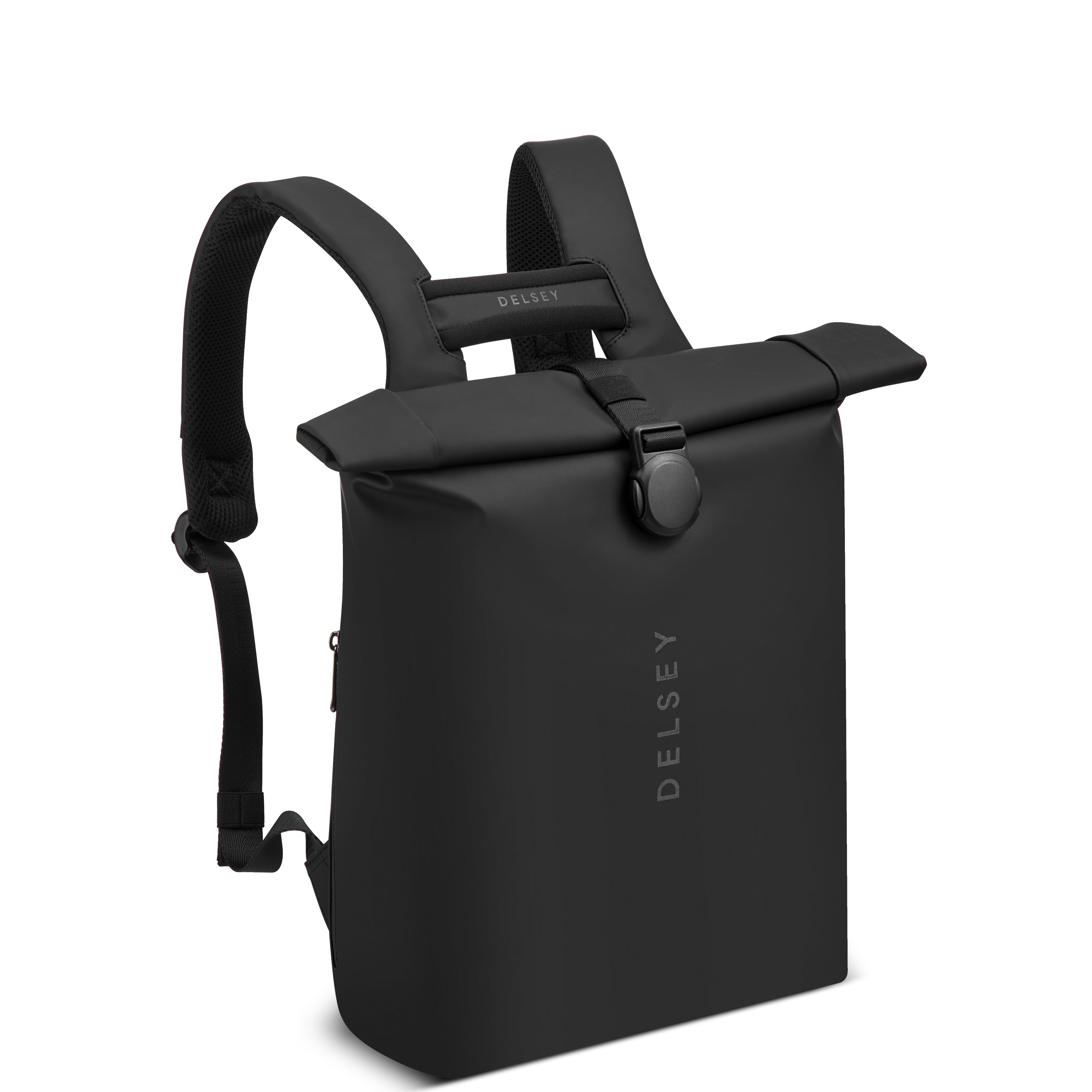 delsey-turenne-soft-roll-top-rucksack-24l-schwarz-laptop image 2