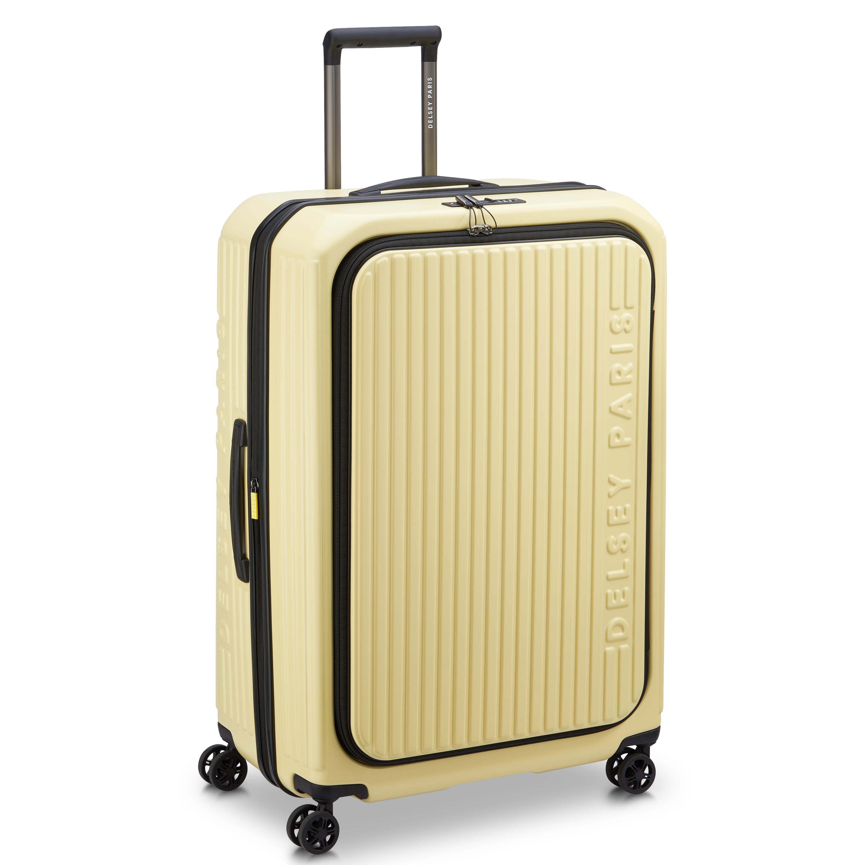 delsey-paris-brochant-3-securitime-zip-koffer-75-5-cm-gelb-erweiterbar image 2