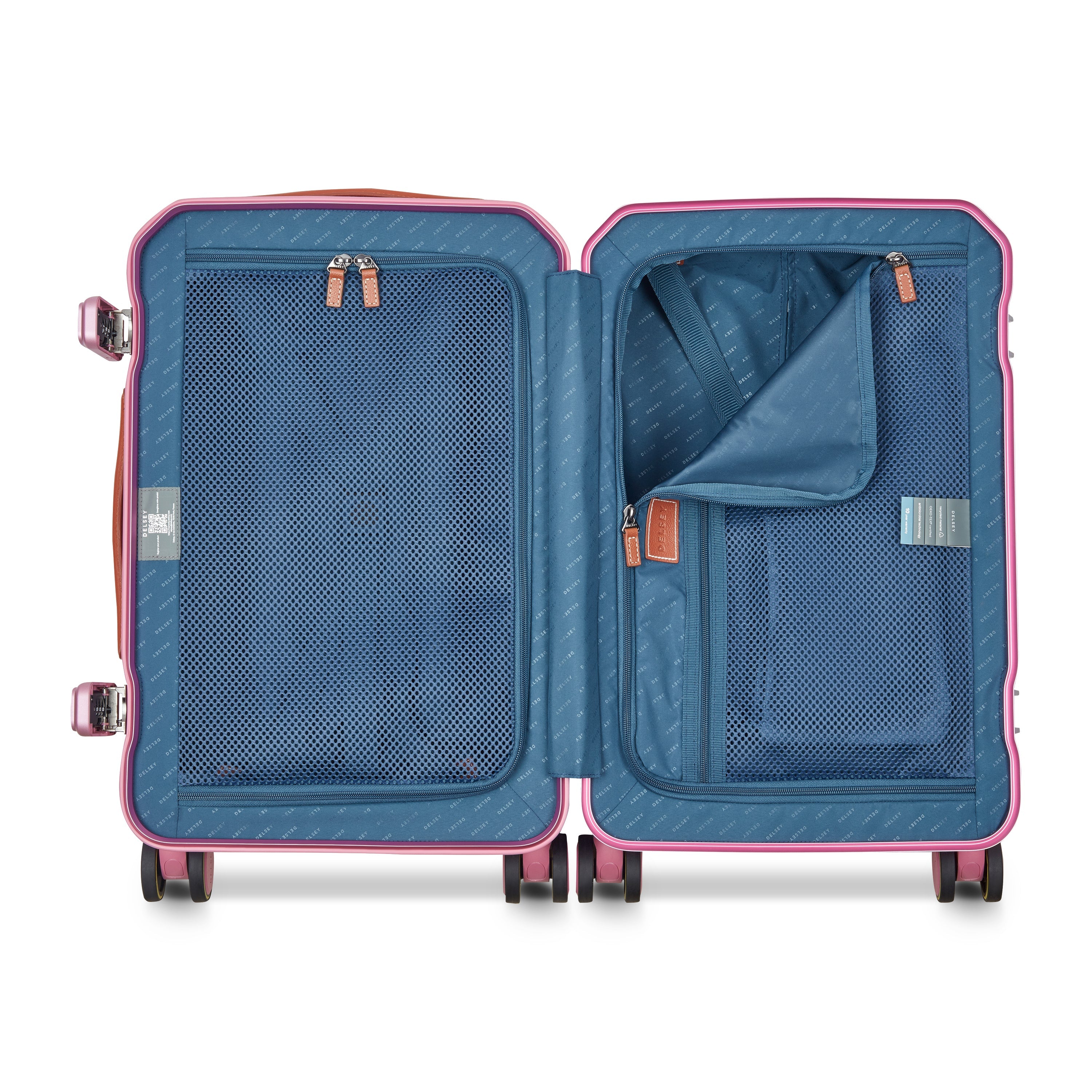 delsey-alu-r-kabinenkoffer-55cm-pink-aluminium-optik image 6