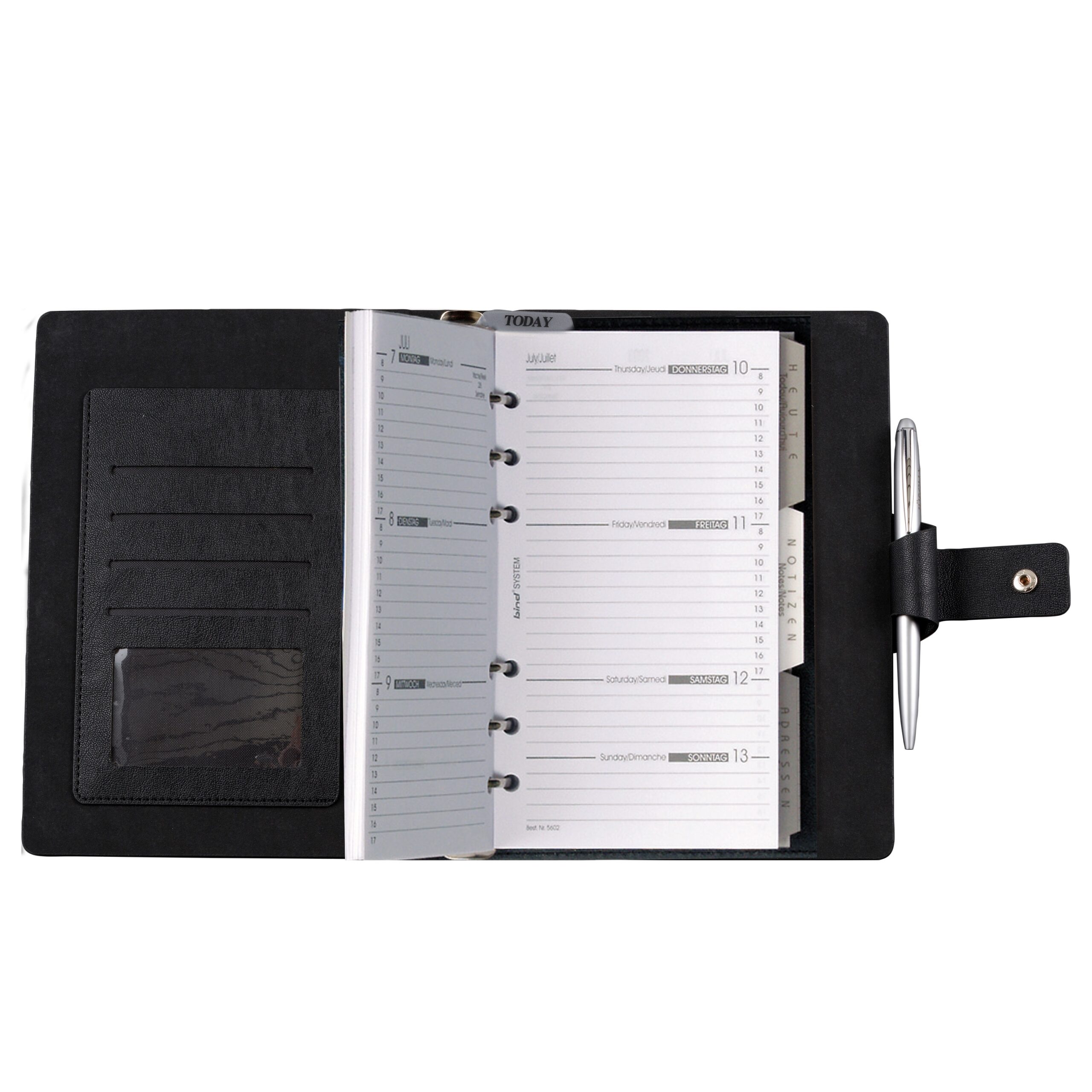 alumaxx-terminplaner-ringmechanik-a6-kalender-schwarz-19cm image 1