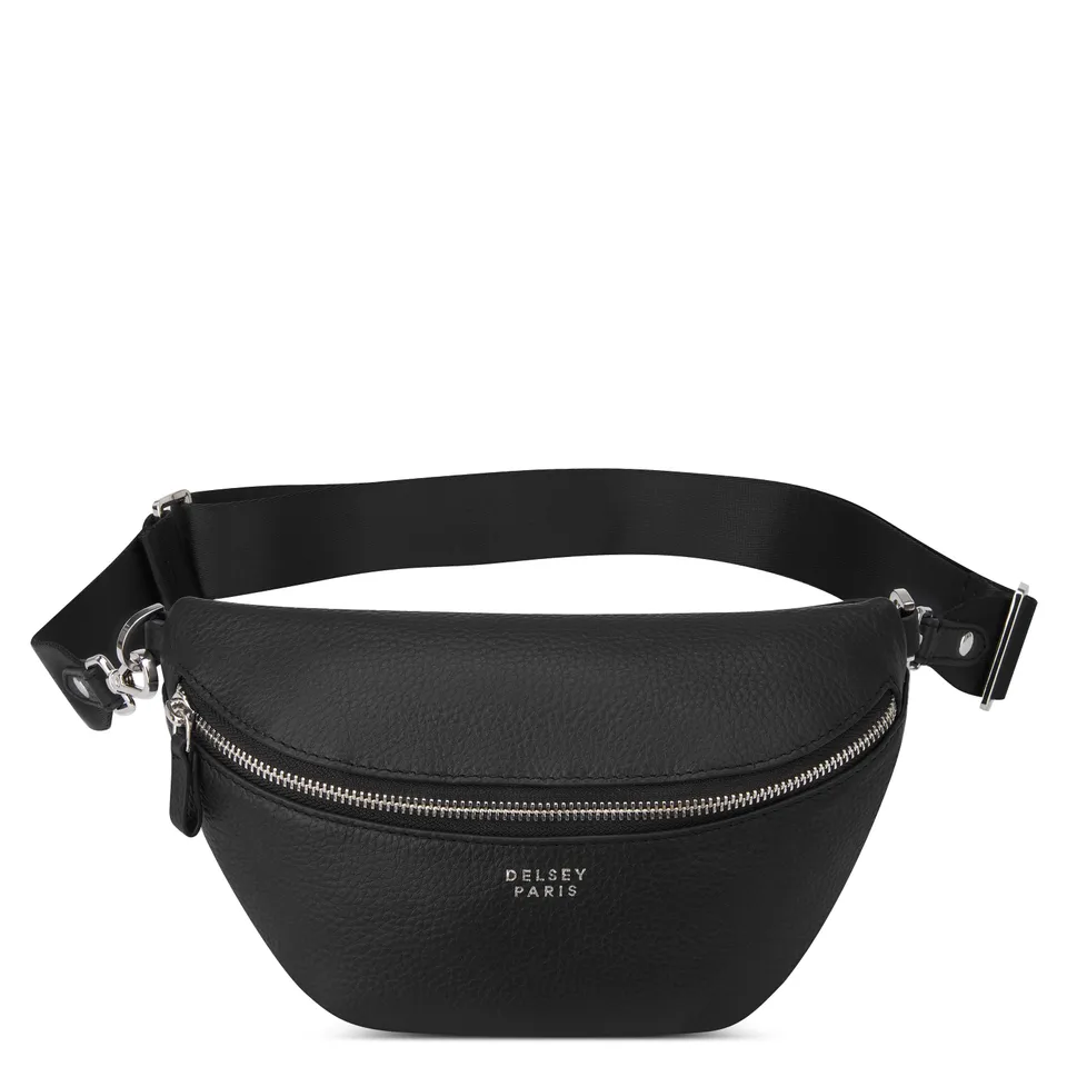 delsey-le-cuir-graine-bauchtasche-leder-schwarz image 1