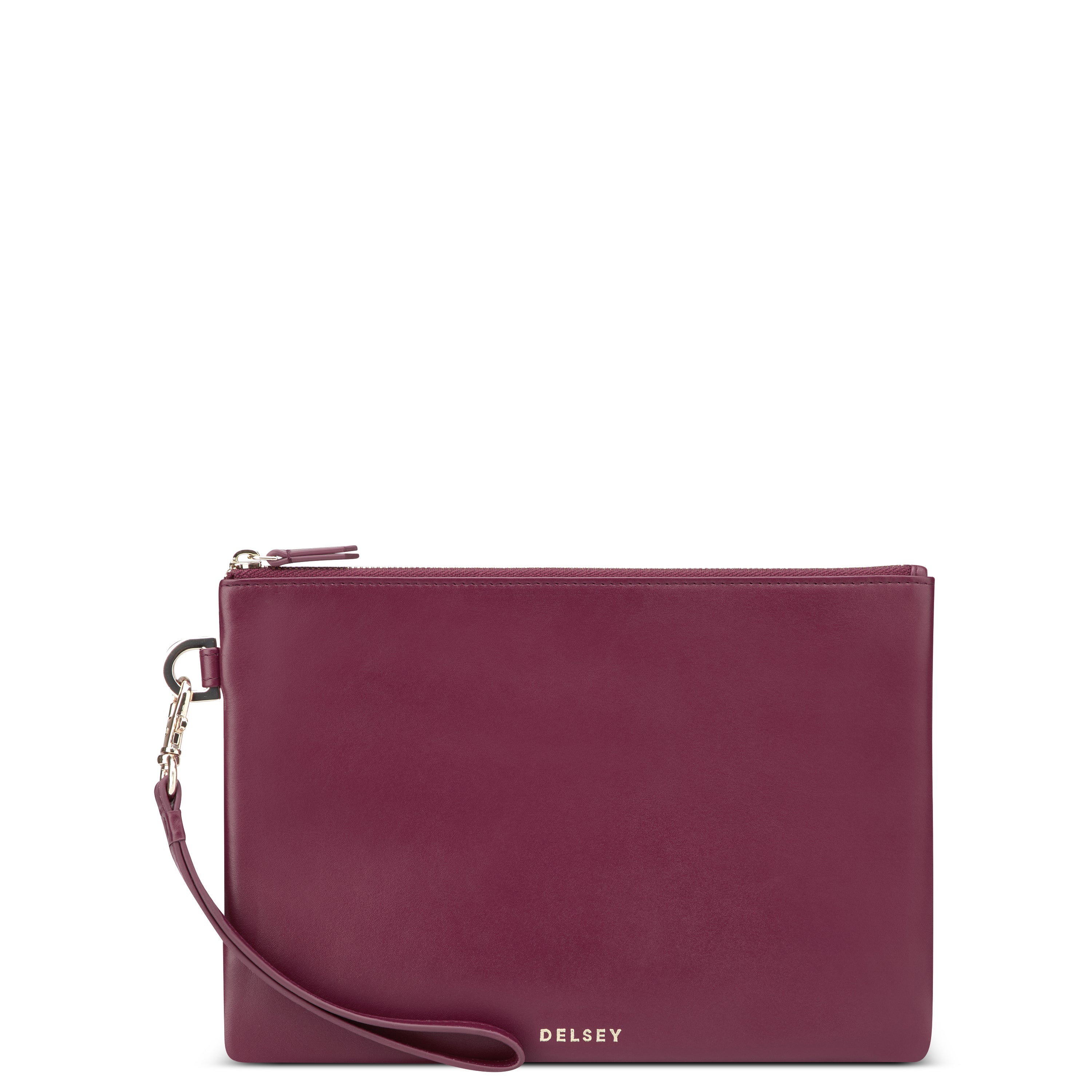 delsey-le-cuir-lisse-pouch-leder-pochette-burgundy image 4