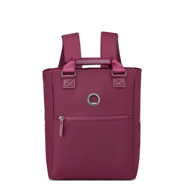 delsey-victoire-tote-backpack-17l-burgundy-laptop image 1