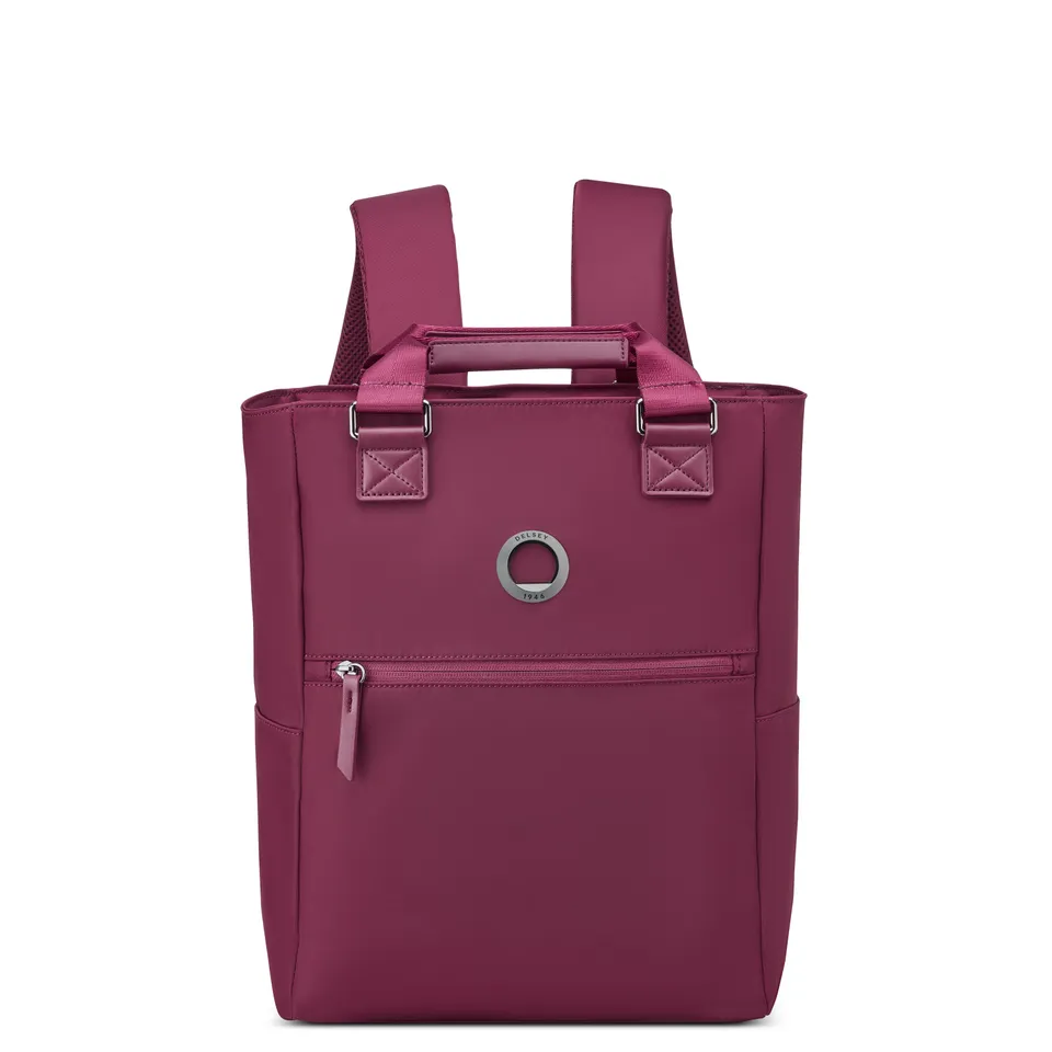 delsey-victoire-tote-backpack-17l-burgundy-laptop image 1