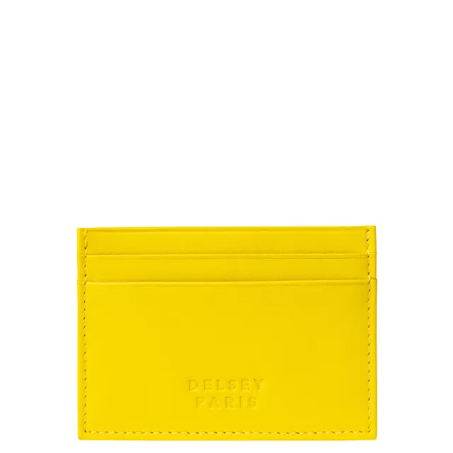 delsey-le-cuir-lisse-kartenetui-gelb-leder image 1