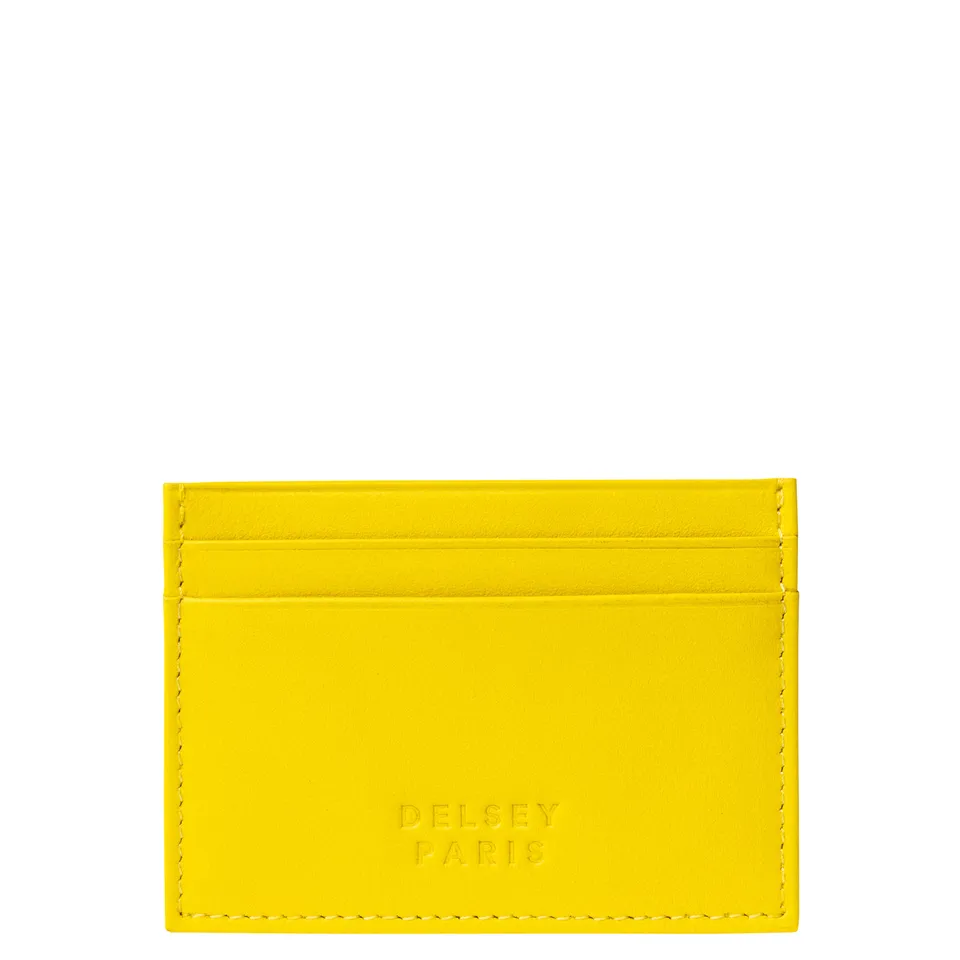 delsey-le-cuir-lisse-kartenetui-gelb-leder image 1