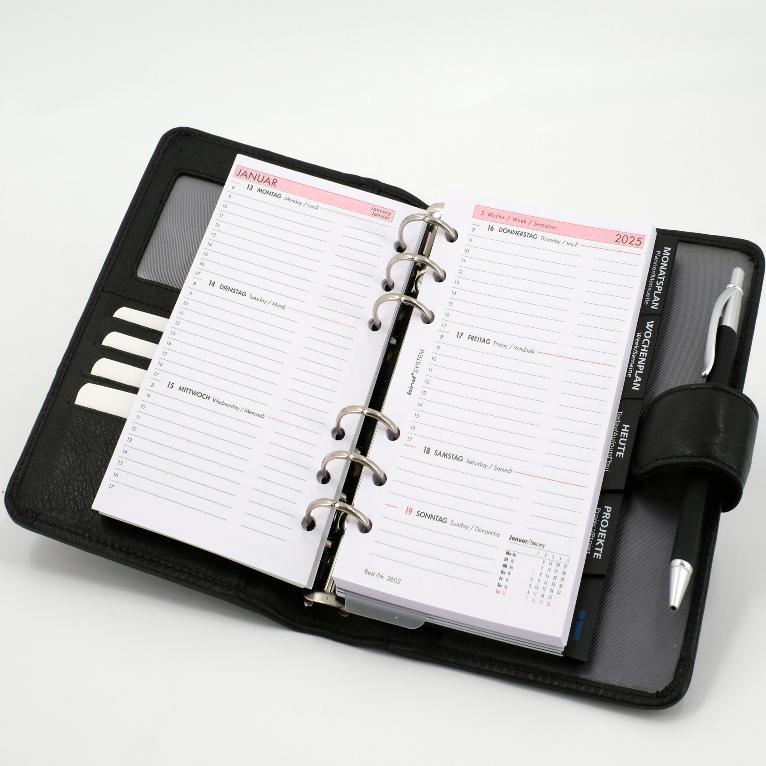 alumaxx-a6-systemplaner-organizer-schwarz-mit-ringmechanik image 4
