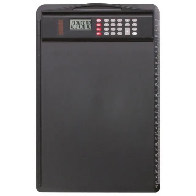 alumaxx-schreibmappen-klemmbrett-schwarz-mit-taschenrechner image 1