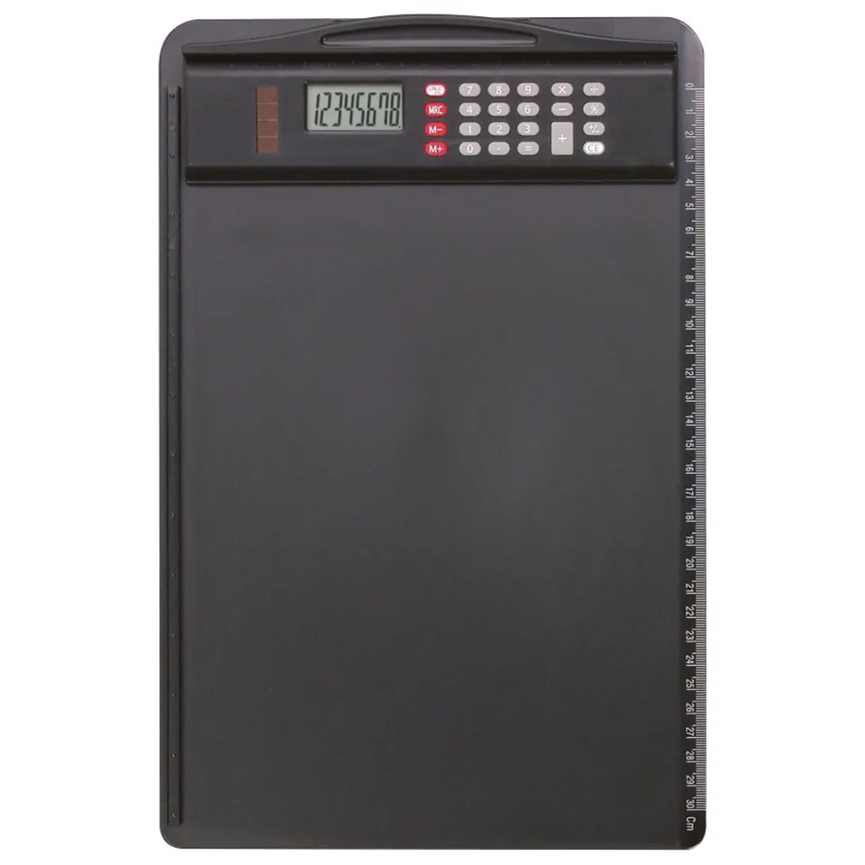 alumaxx-schreibmappen-klemmbrett-schwarz-mit-taschenrechner image 1