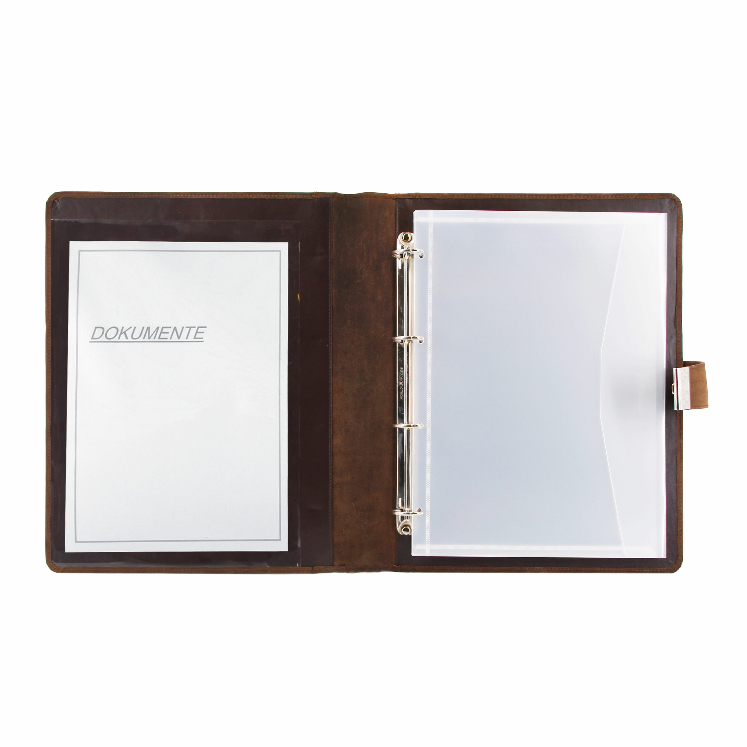 alumaxx-dokumentenmappe-a4-mit-schloss-hunter-leder-braun image 1