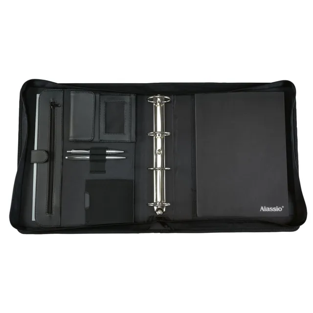 alumaxx-arezzo-tagungsmappe-a4-schreibmappe-schwarz-reissverschluss image 1