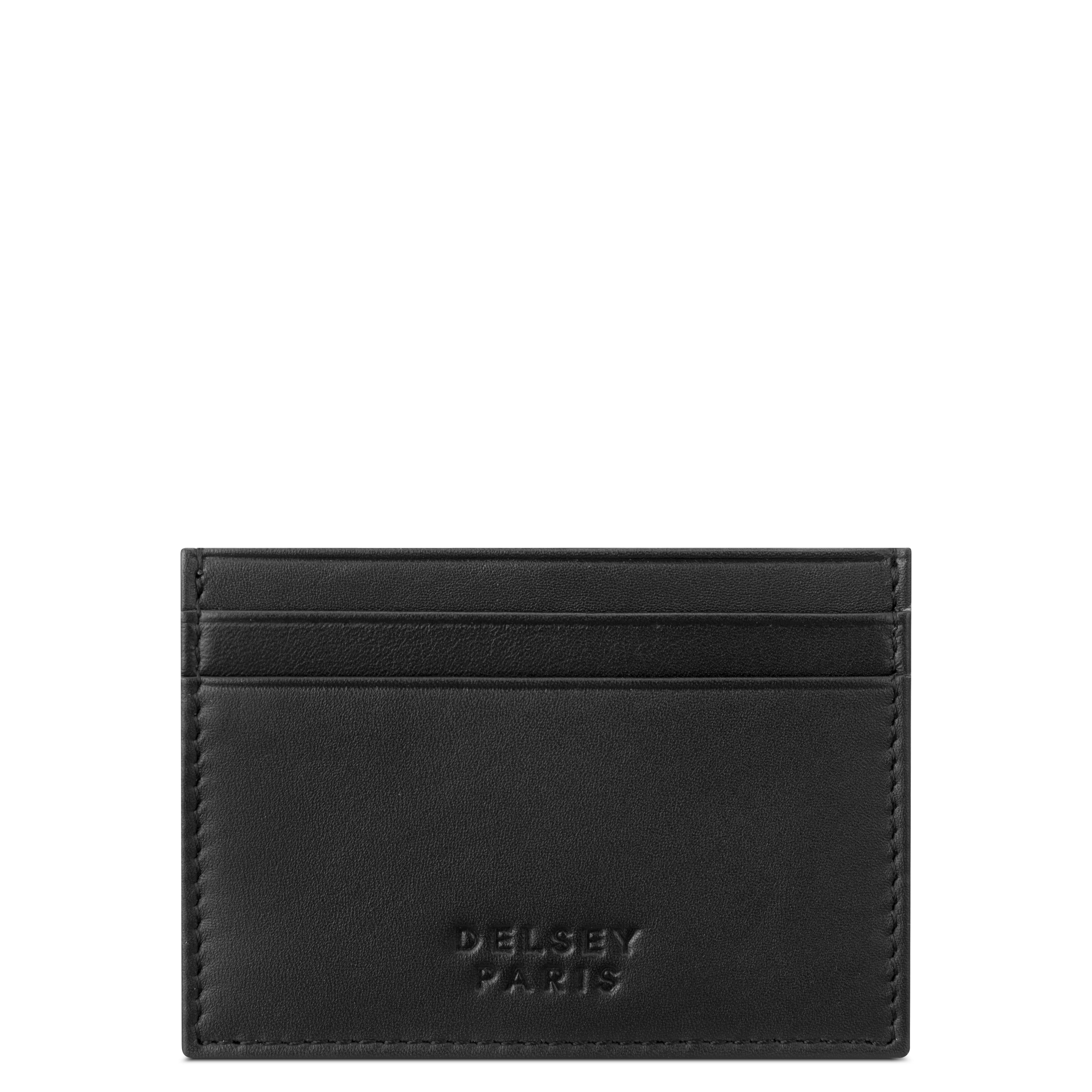 delsey-le-cuir-lisse-kartenetui-schwarz-leder-2 image 1