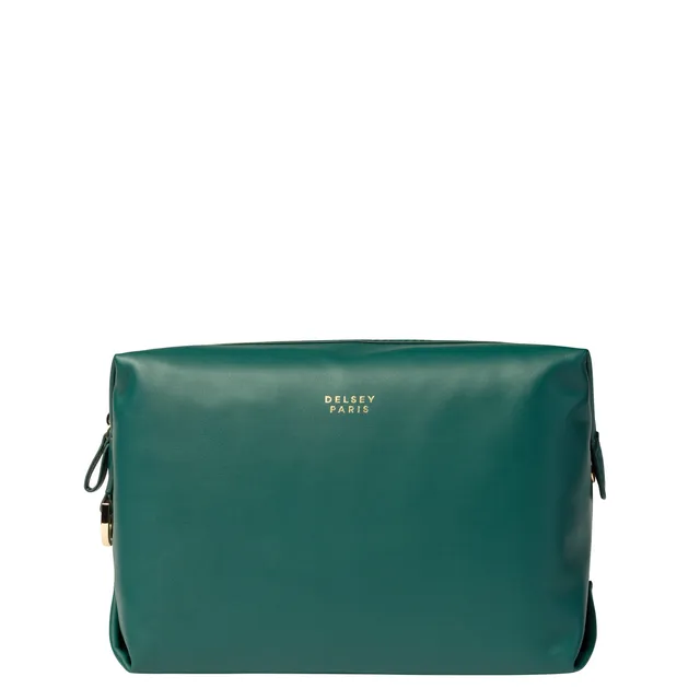 delsey-le-cuir-lisse-kulturtasche-green-leder image 1