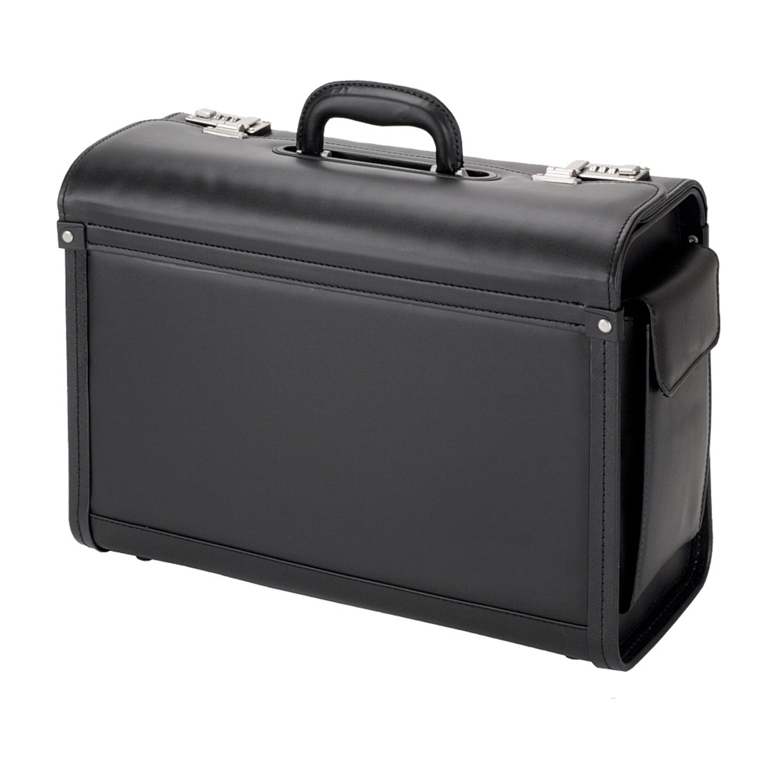 alumaxx-genova-pilotenkoffer-kunstleder-schwarz-a4-zahlenschloss image 1