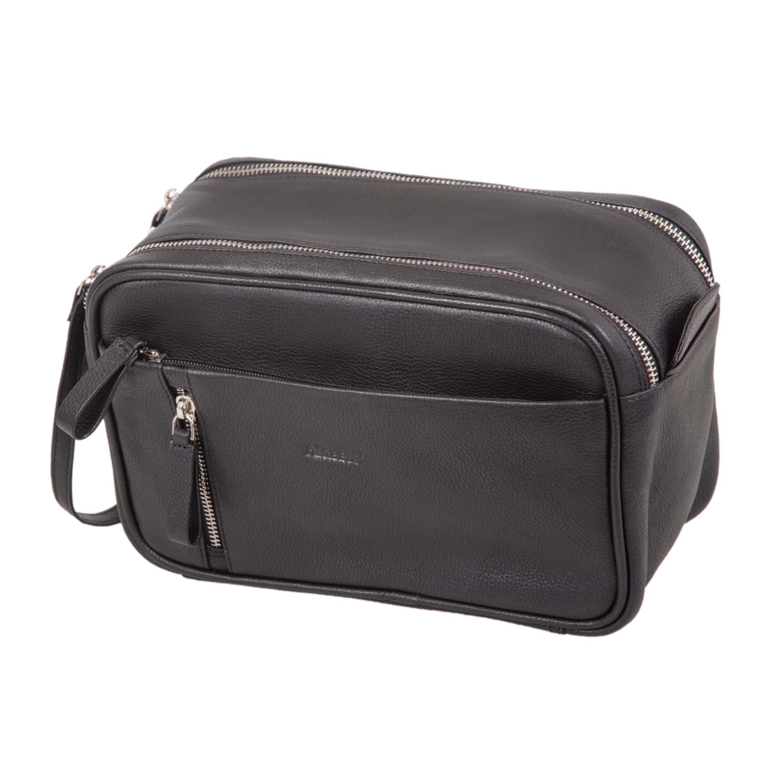 alassio-kulturtasche-salina-schwarz-leder-waschtasche image 1
