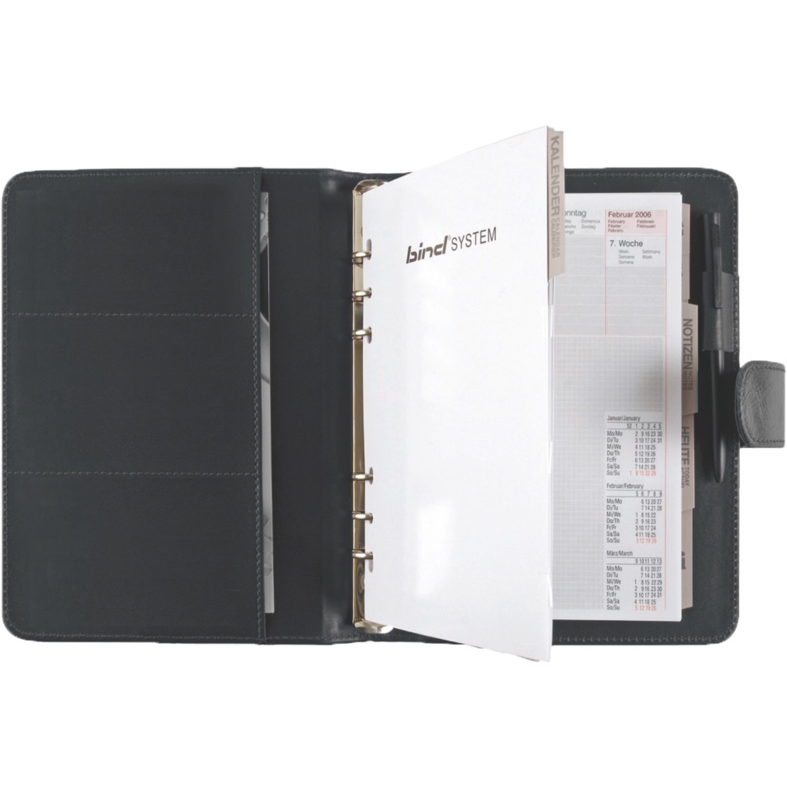alumaxx-systemplaner-a5-terminkalender-schwarz-20-mm-ring image 1