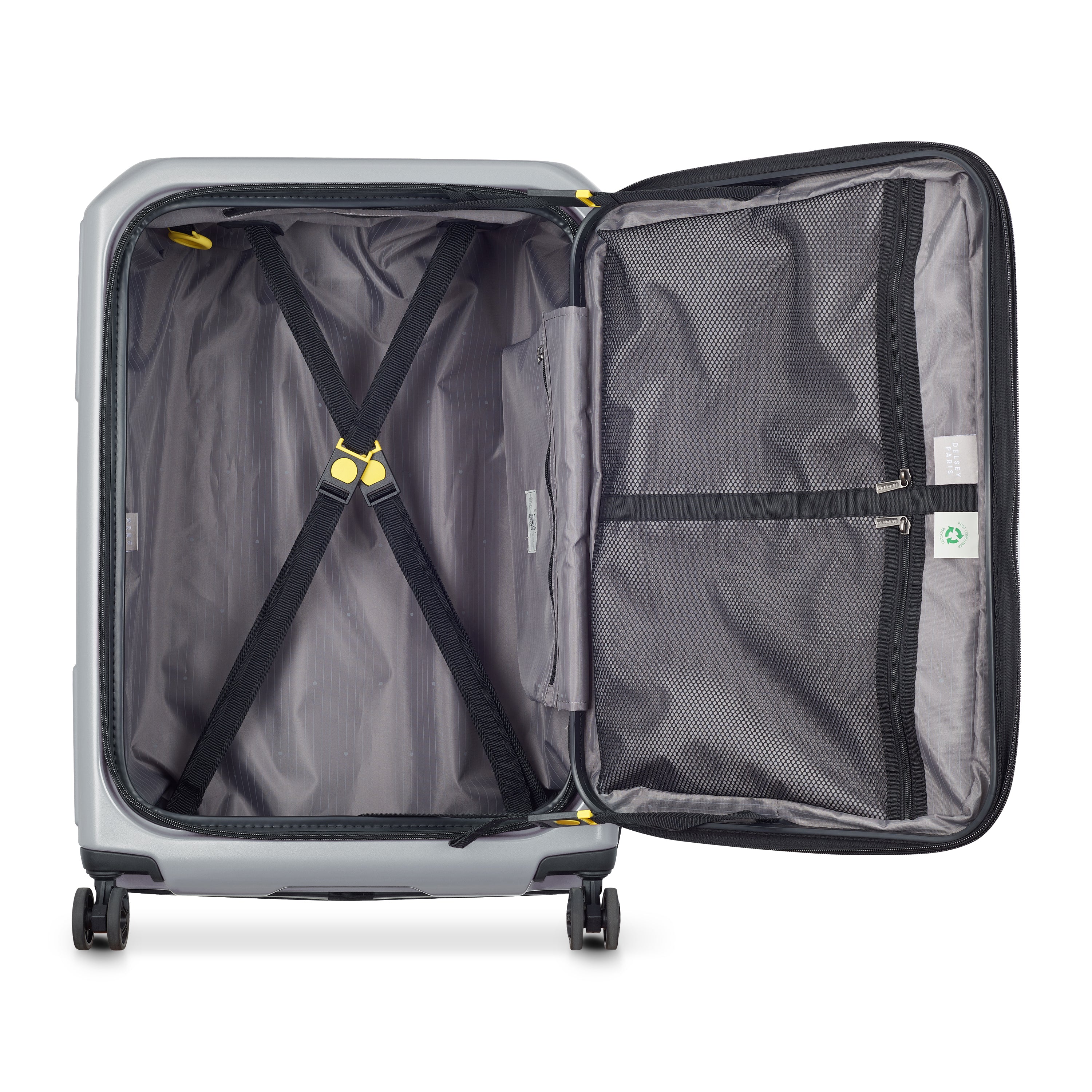 delsey-securitime-zip-65-5-cm-hartschalenkoffer-silver-erweiterbar image 4