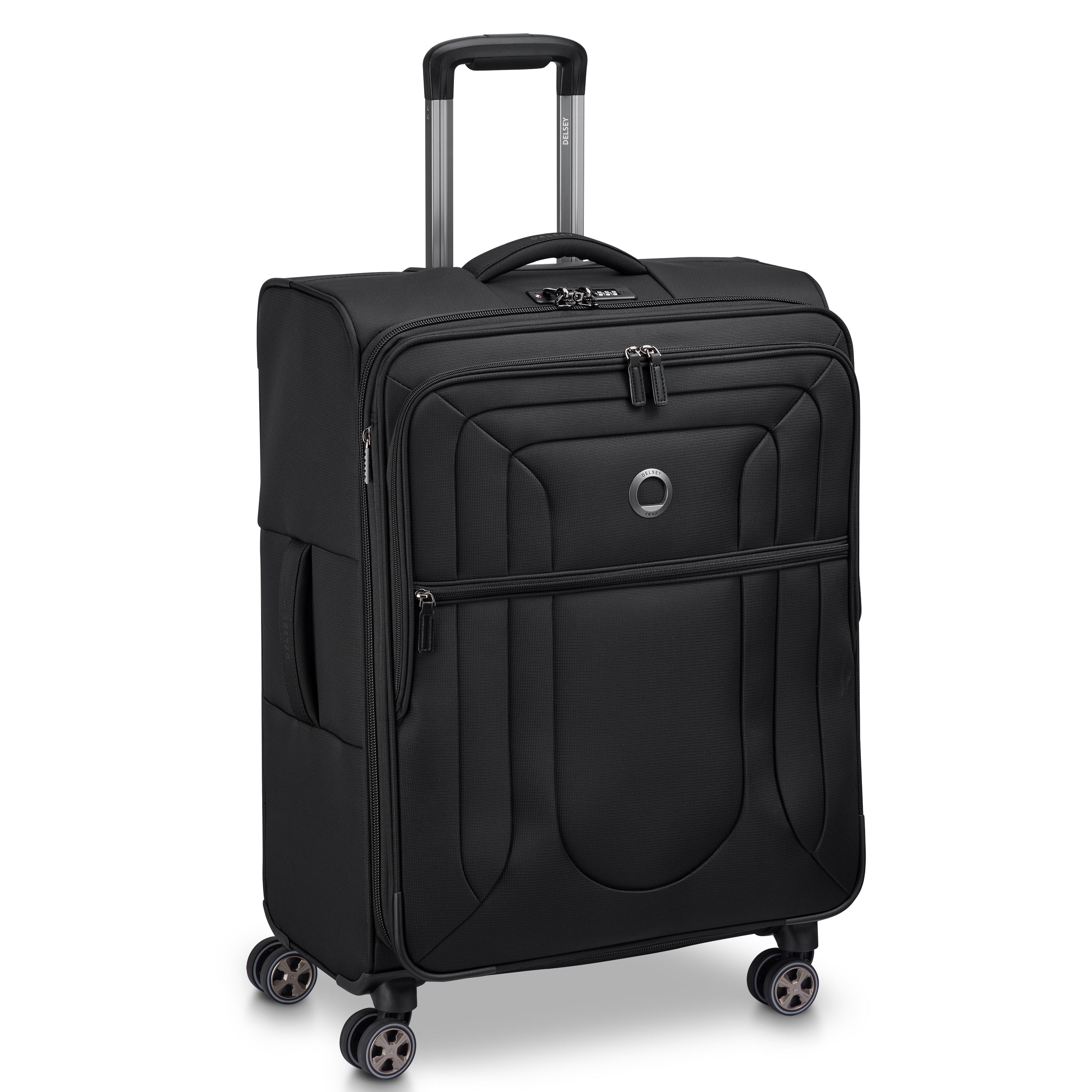 delsey-brochant-3-shadow-dlx-koffer-schwarz-70-cm-weich-erweiterbar image 2