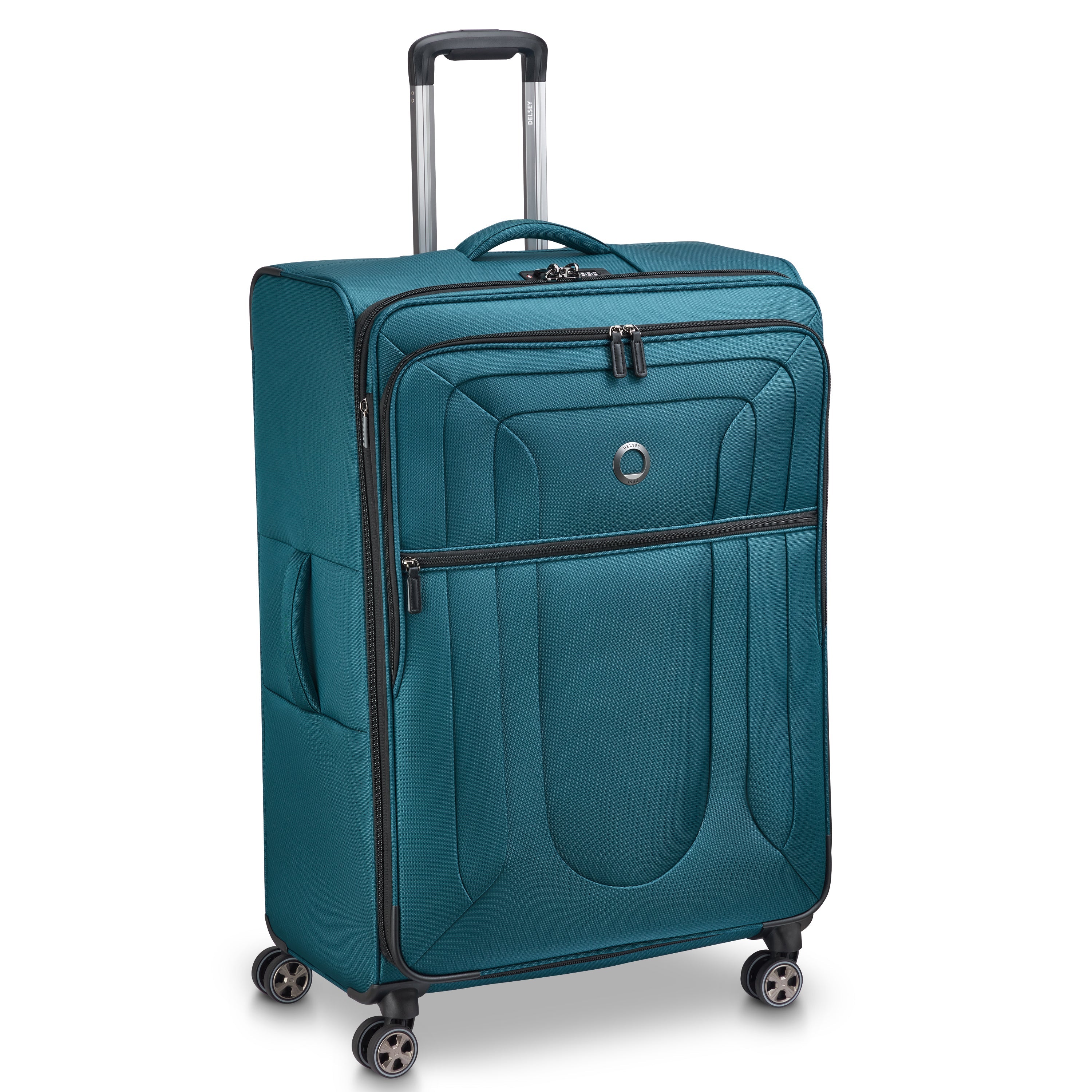 delsey-paris-brochant-3-shadow-dlx-82-reisekoffer-petrol-erweiterbar image 2