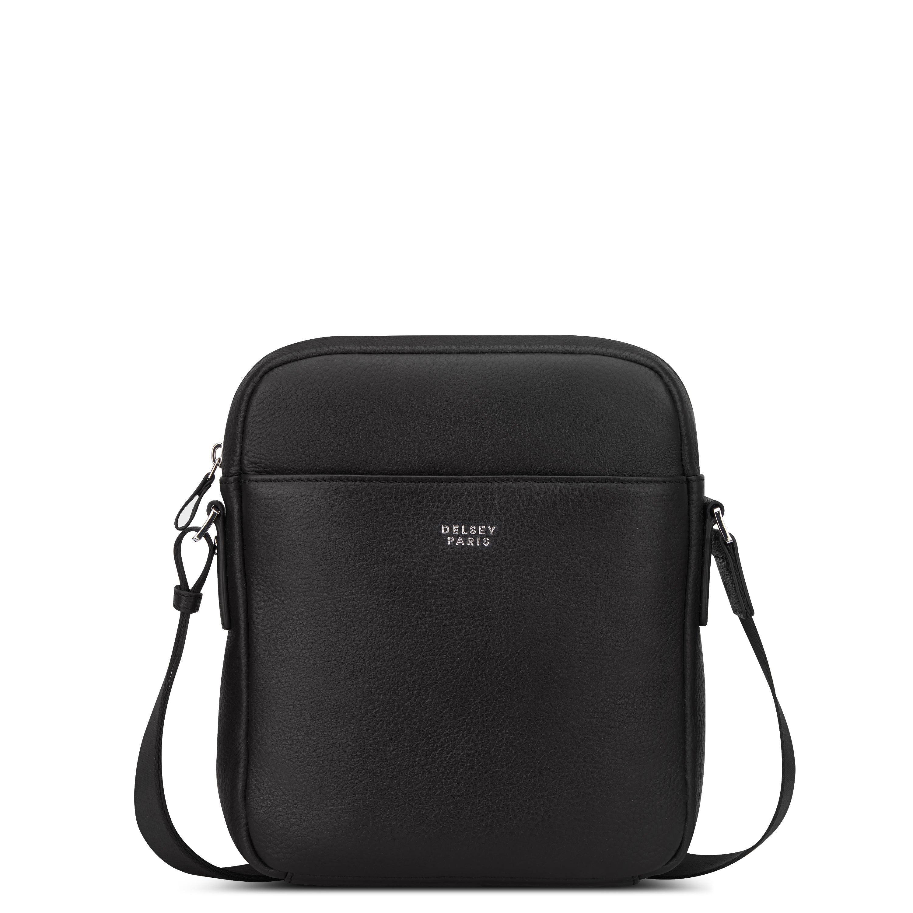 delsey-le-cuir-lisse-umh-ngetasche-schwarz-leder-crossbody image 1