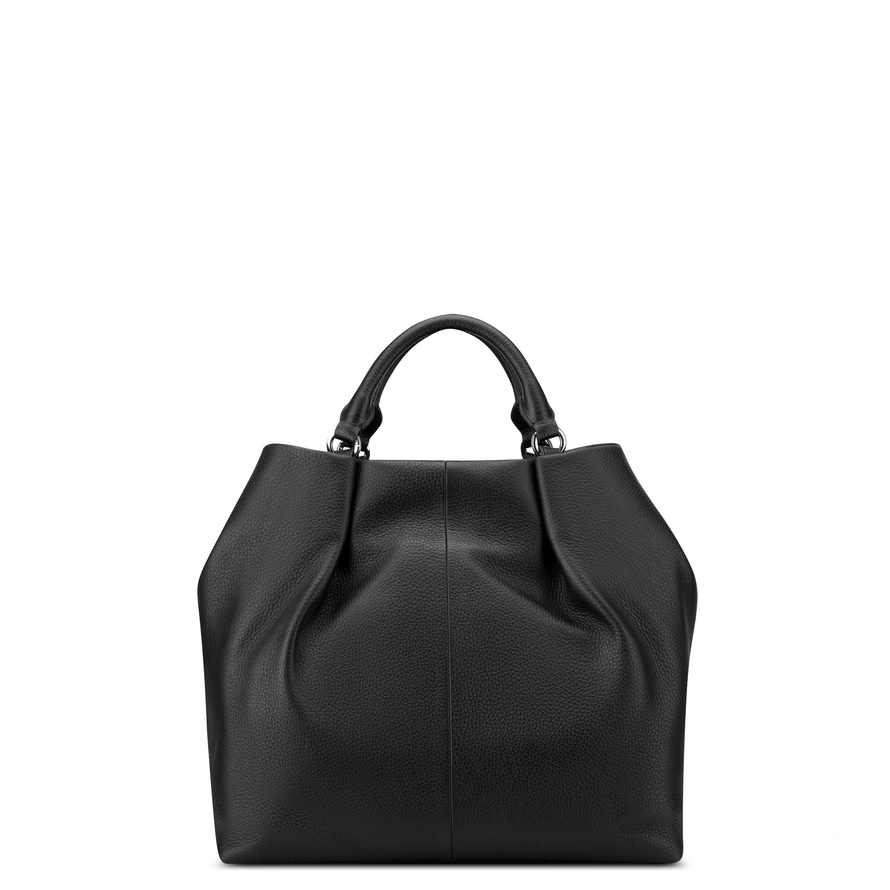 delsey-le-cuir-lisse-graine-handtasche-leder-schwarz-elegant image 7
