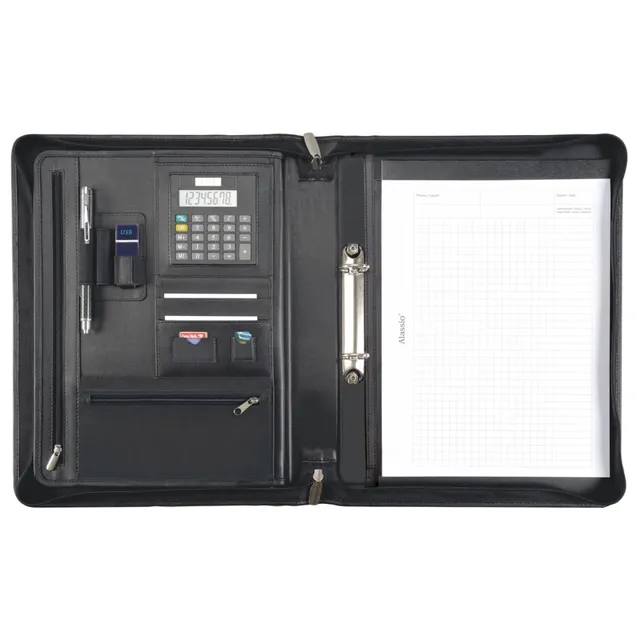 alumaxx-carpo-ringbuchmappe-a4-schwarz-nappaleder-rei-verschluss image 1