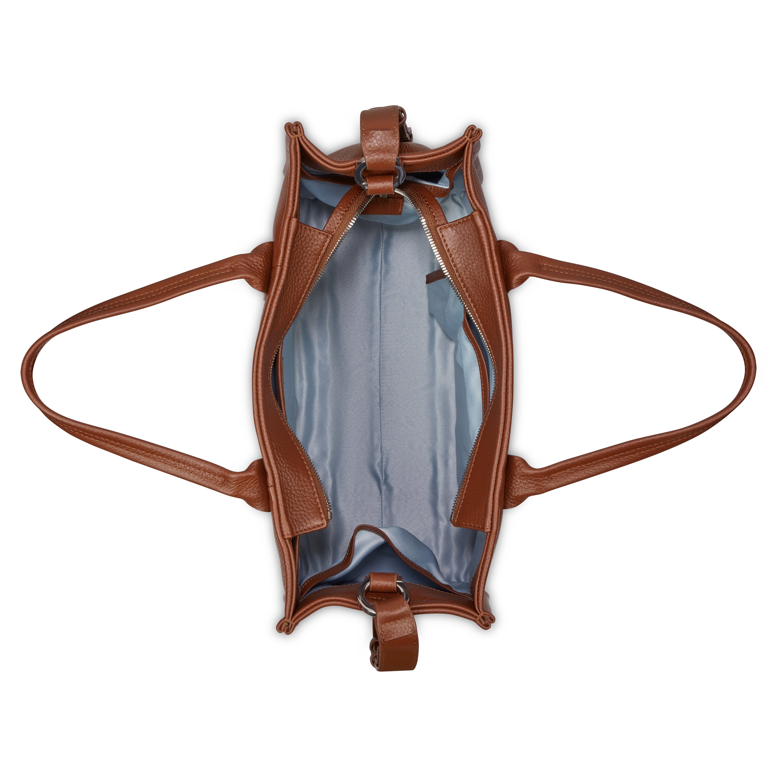 delsey-le-cuir-graine-handtasche-cognac-leder-damentasche image 3