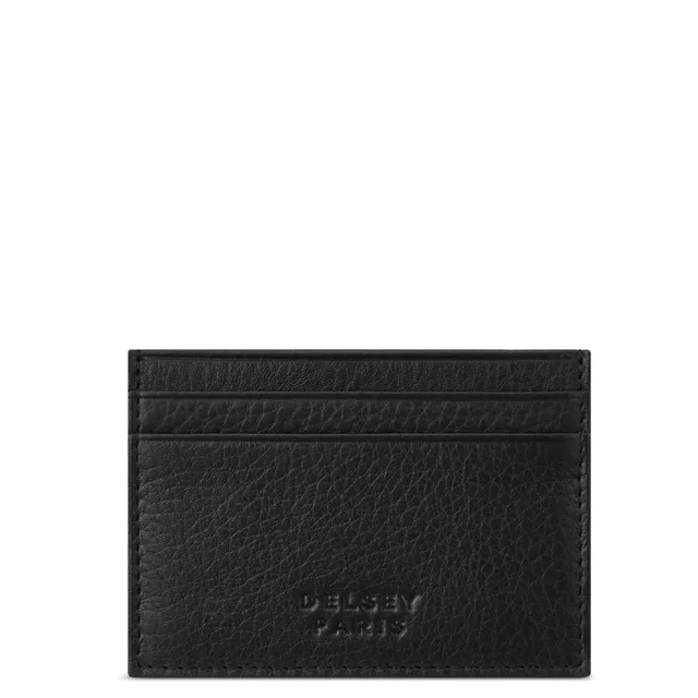 delsey-le-cuir-grain-kartenetui-leder-schwarz-klein image 1