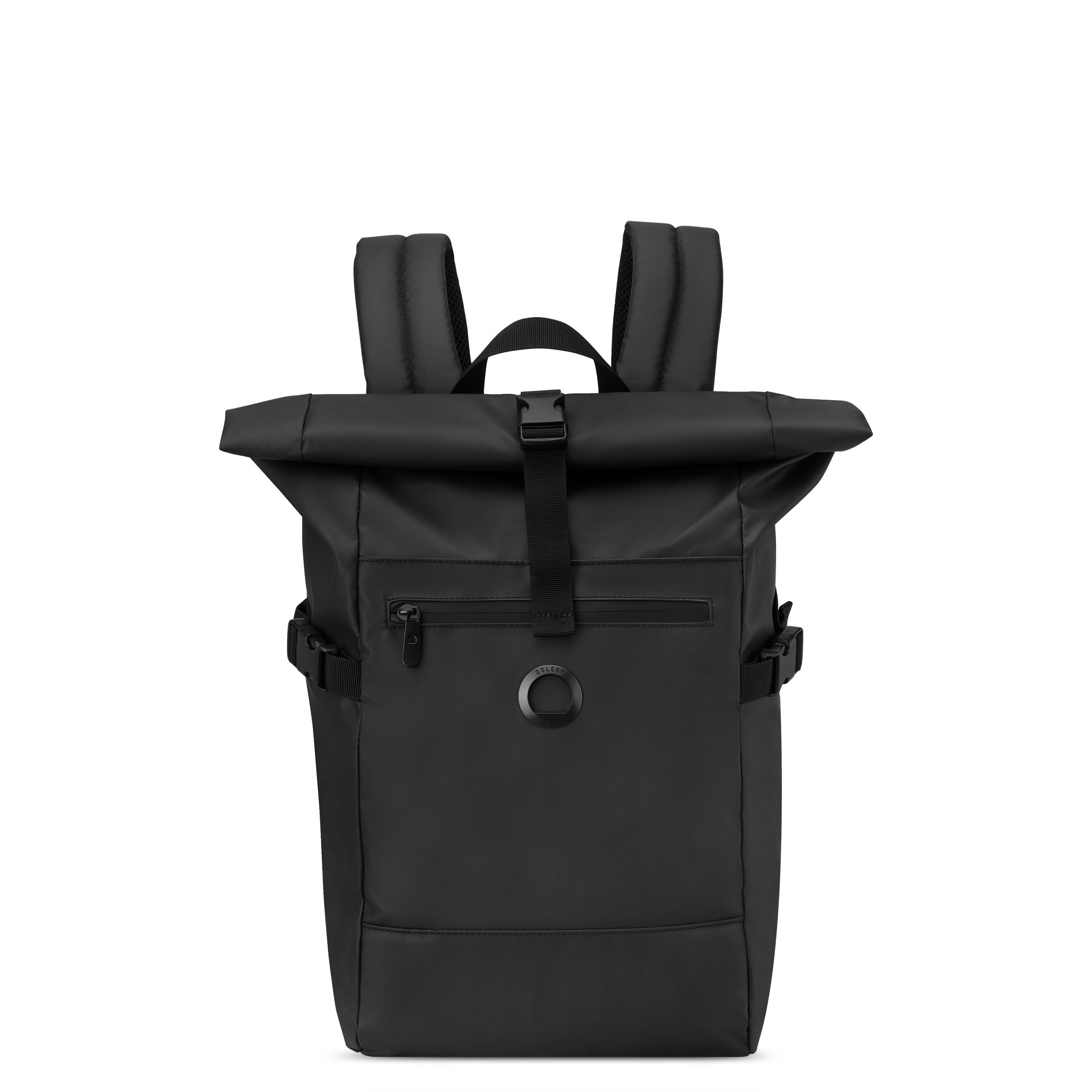 delsey-paris-element-2-0-rucksack-32l-schwarz-roll-top-laptop image 1