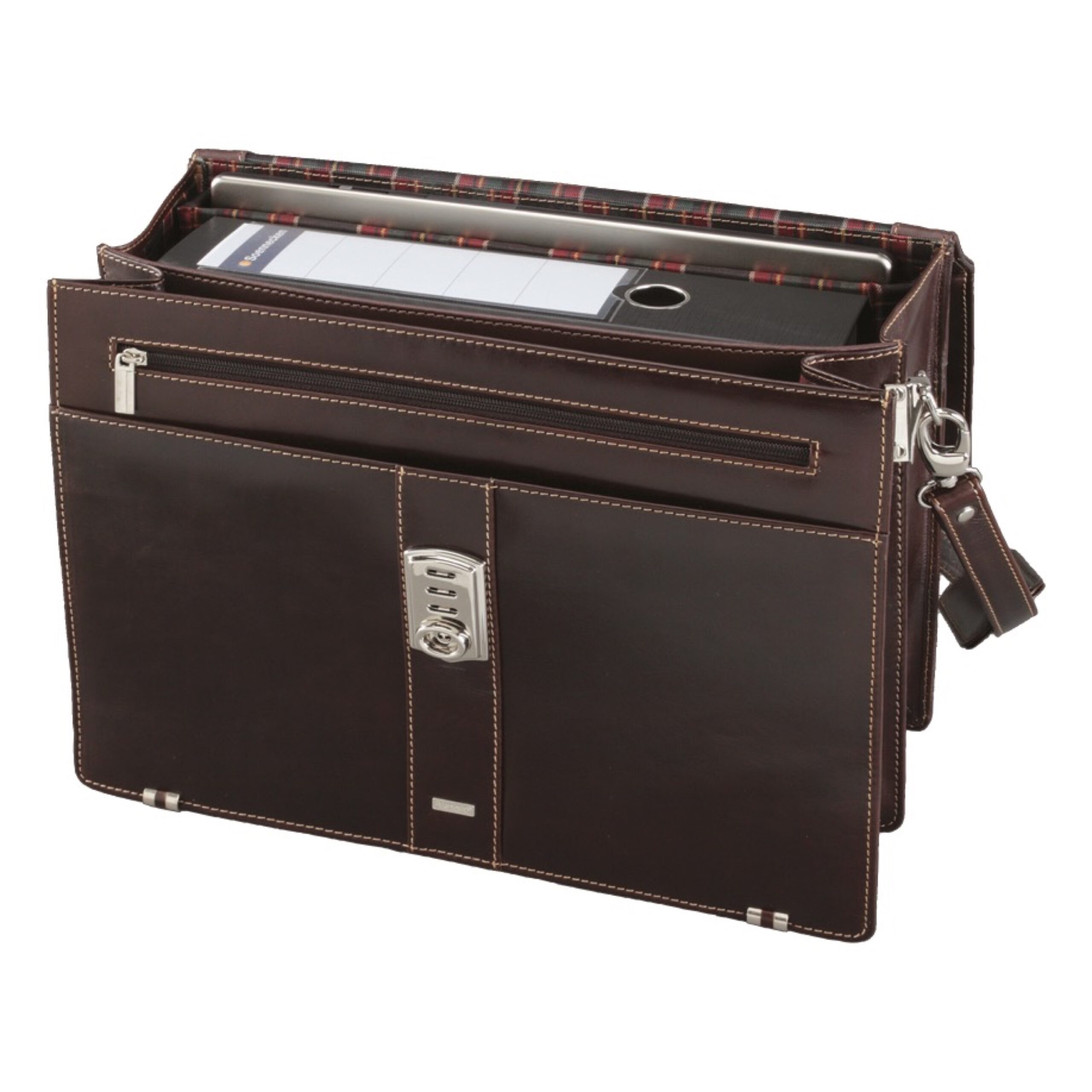 alumaxx-aktentasche-monaco-aktentasche-leder-dunkelbraun-antik image 2