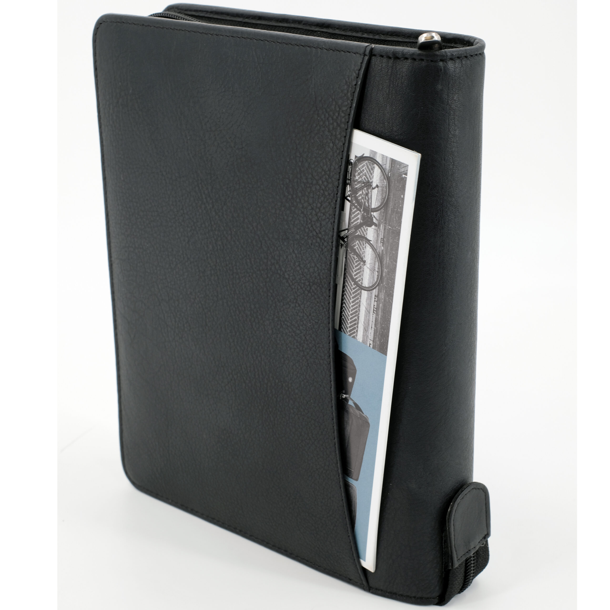 alumaxx-systemplaner-a5-leder-schwarz-mit-reissverschluss image 4