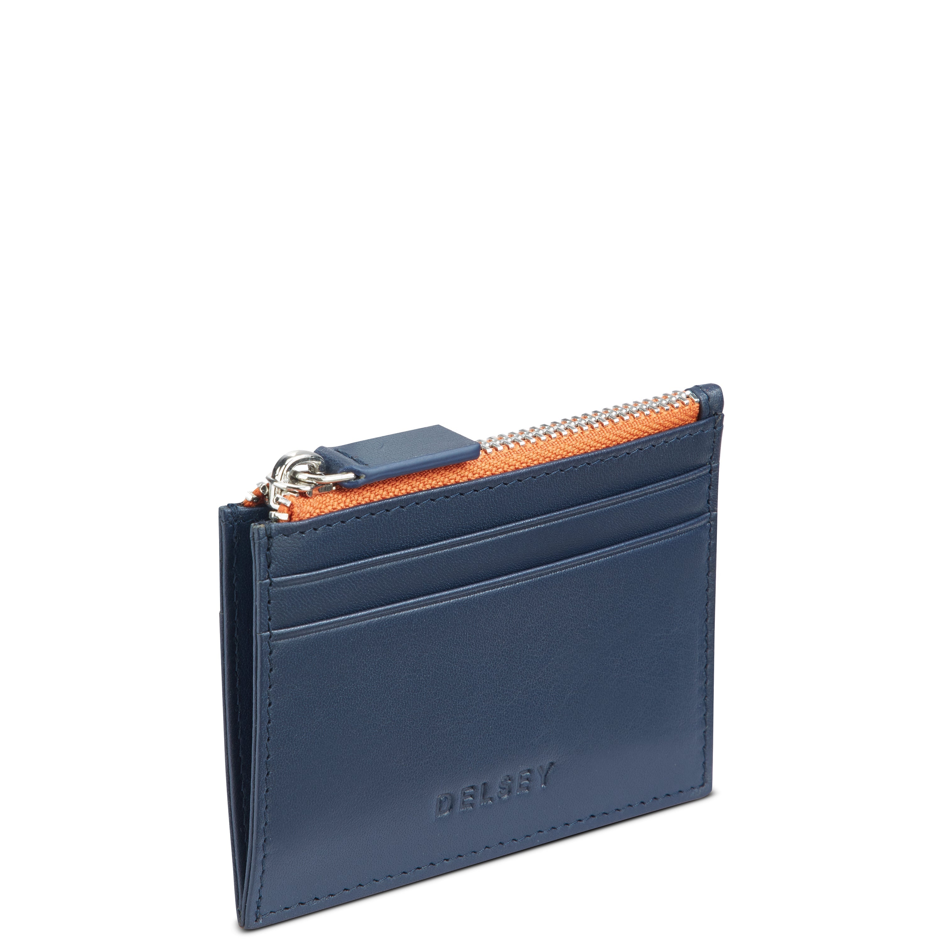 delsey-le-cuir-lisse-kartenetui-leder-navy-klein image 2