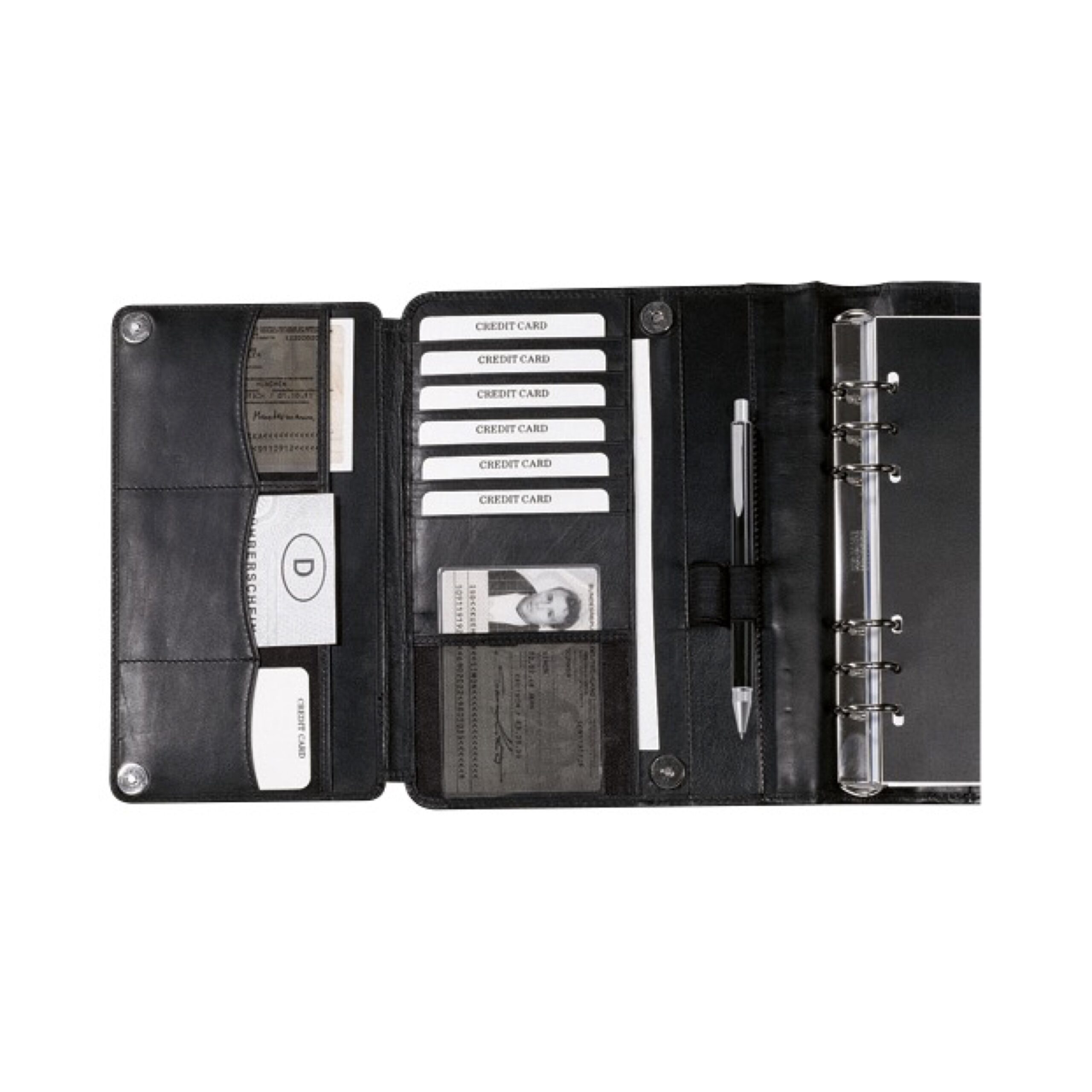 bind-manager-planer-a5-schwarz-nappaleder-magnet image 1