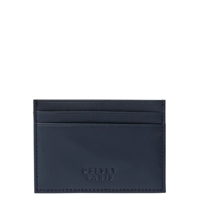delsey-le-cuir-lisse-kartenetui-navy-leder image 1