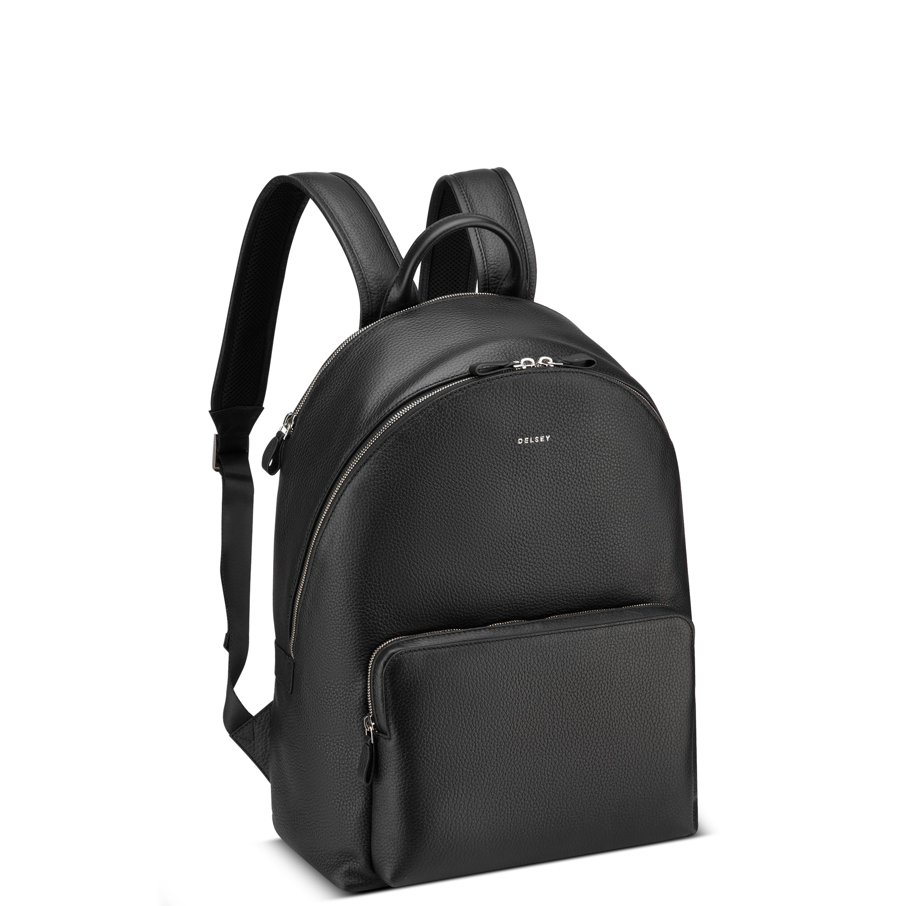 delsey-paris-le-cuir-lisse-graine-rucksack-23-l-schwarz-leder image 2