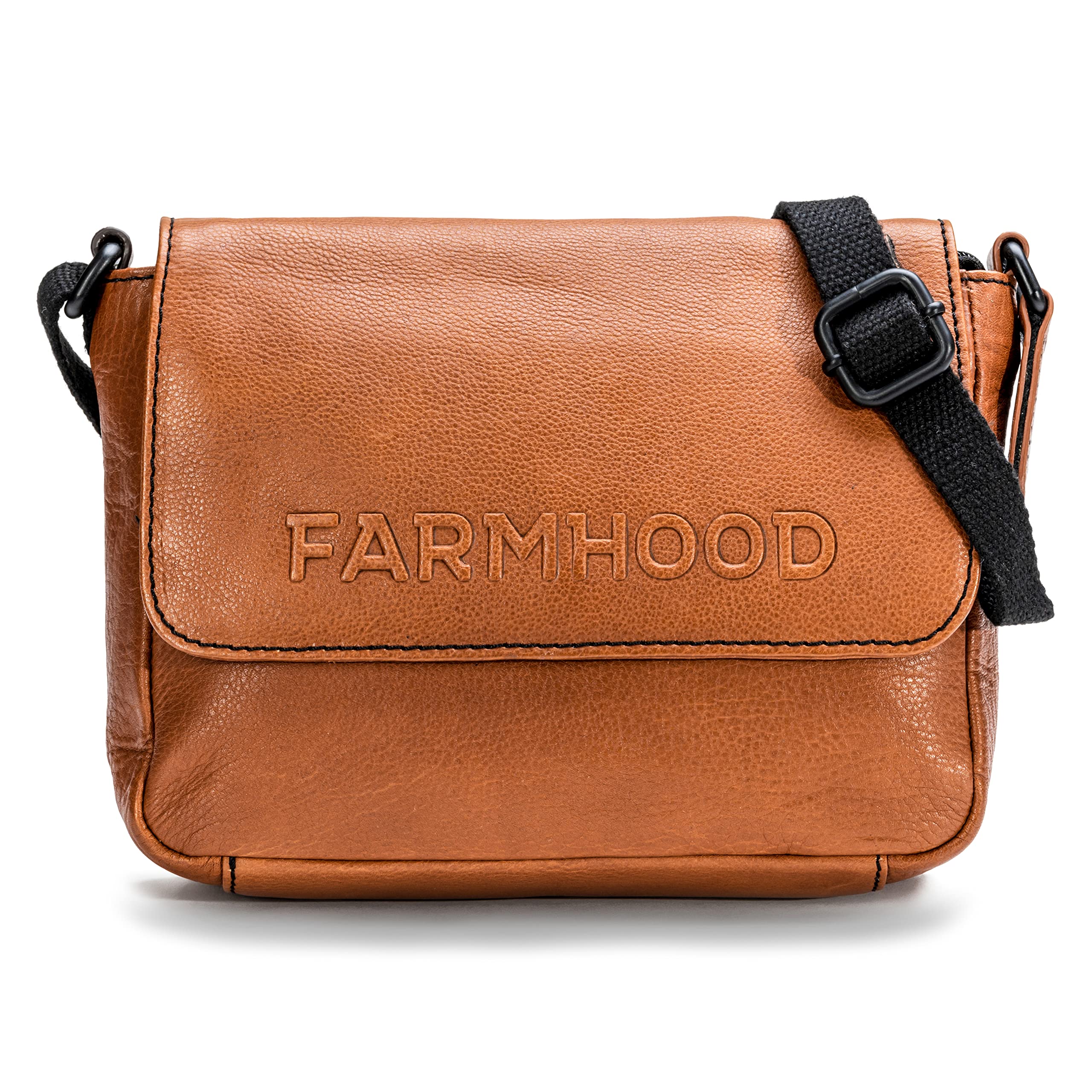 farmhood-memphis-umh-ngetasche-leder-22-cm-schwarz image 5