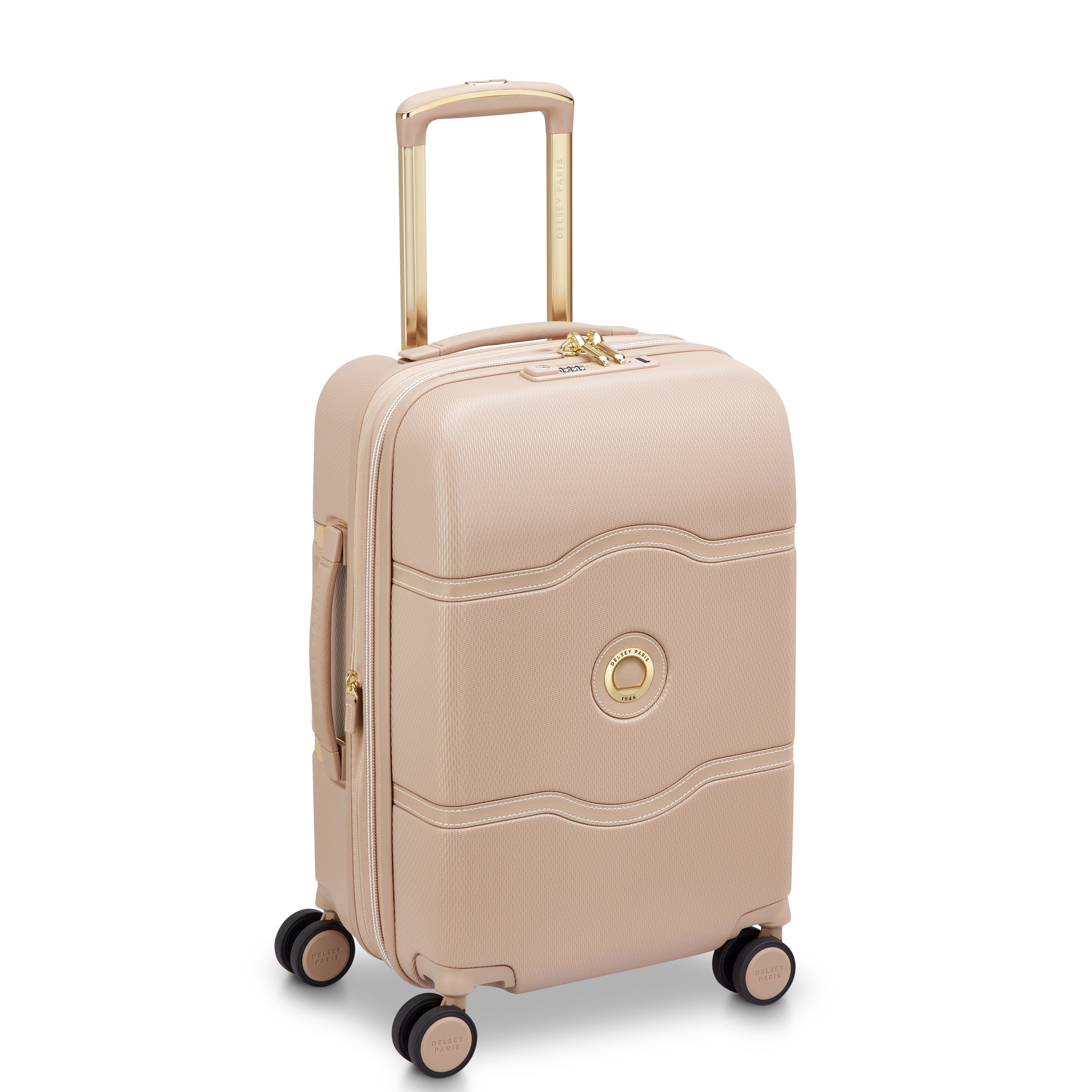 delsey-chatelet-air-2-0-kabinenkoffer-55-cm-beige-rose-erweiterbar image 2