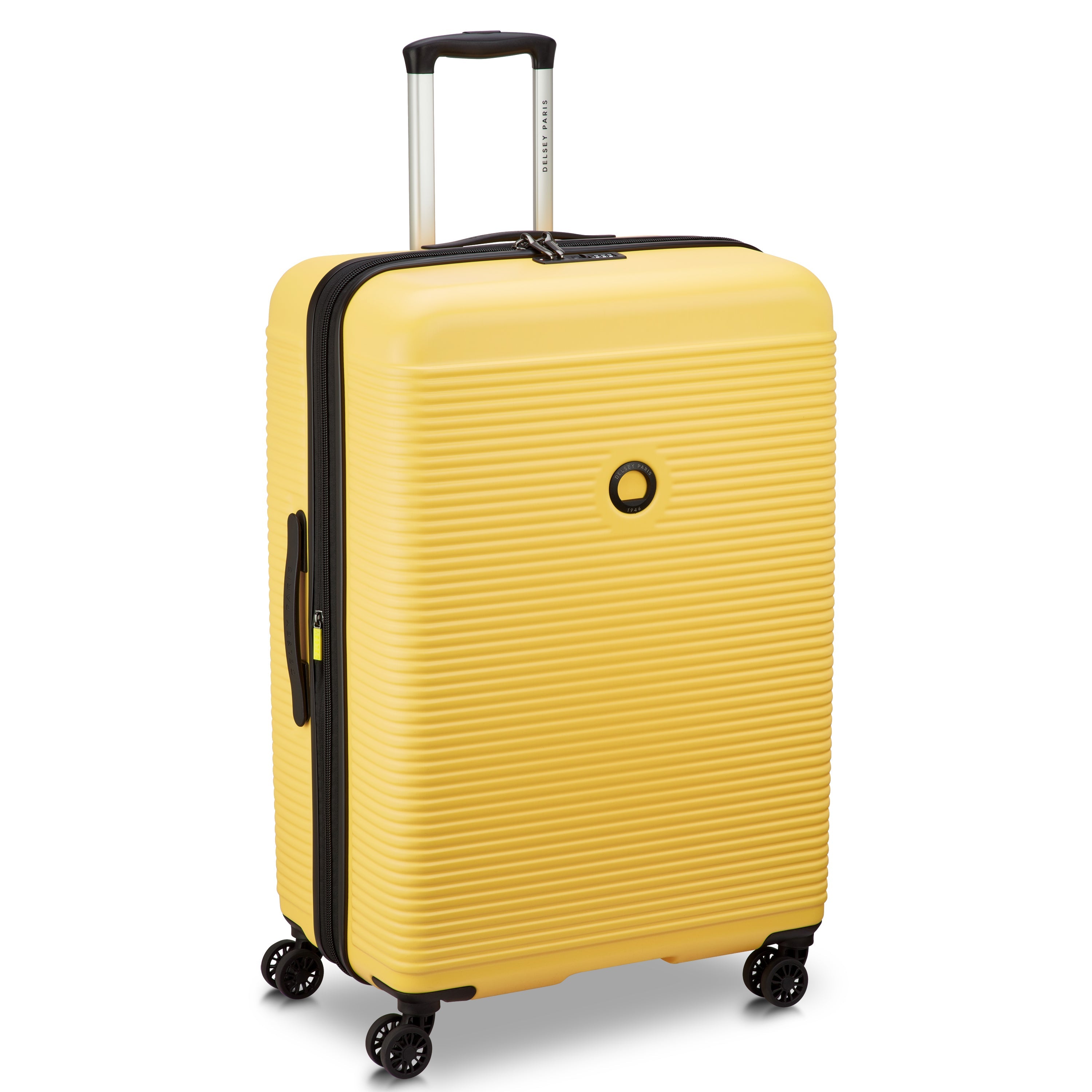 delsey-carrousel-2-freestyle-hartschalenkoffer-76-cm-gelb-erweiterbar image 2