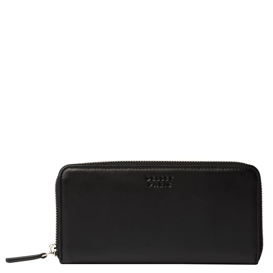 delsey-le-cuir-lisse-geldb-rse-schwarz-leder-herren image 1