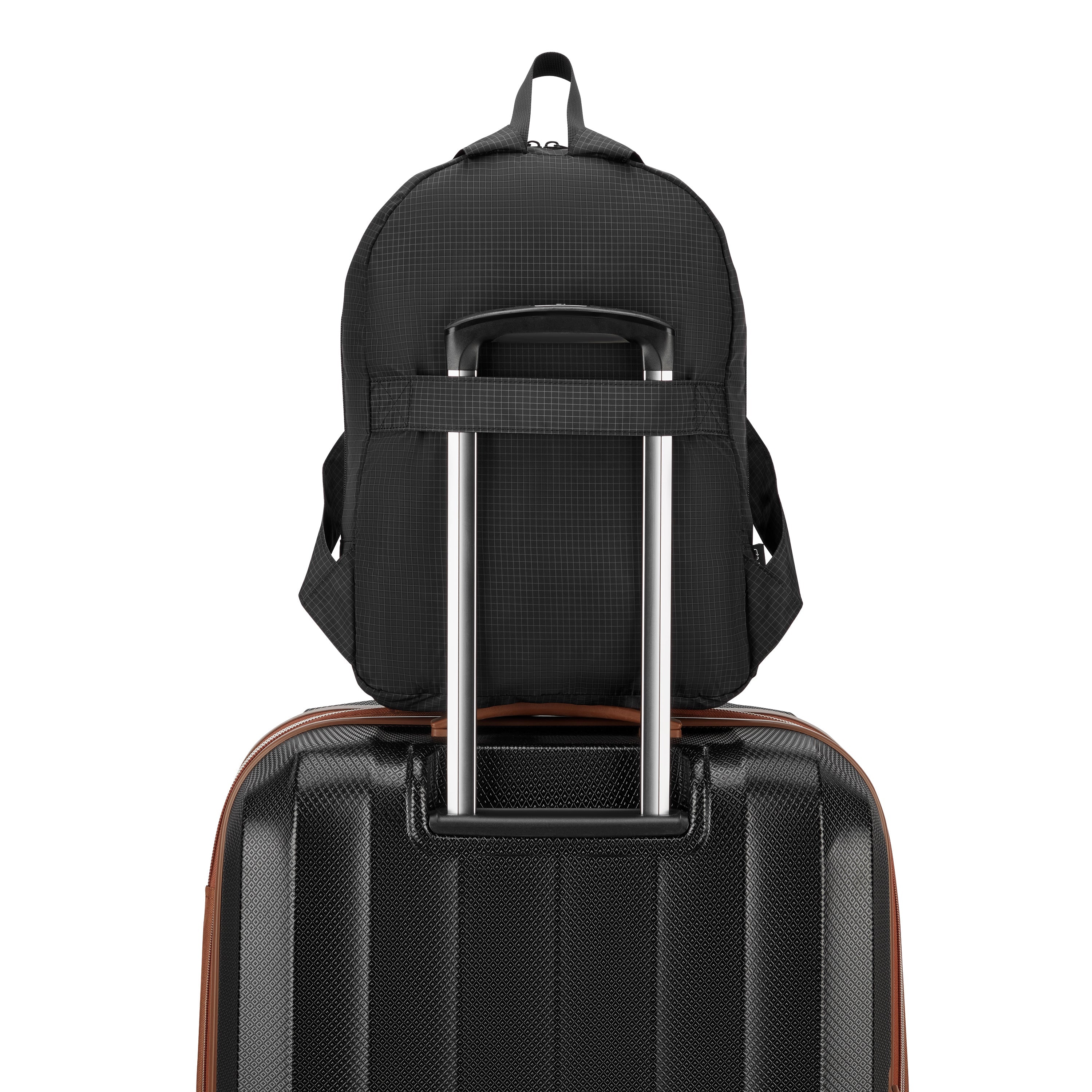 delsey-le-cuir-lisse-foldable-backpack-17l-rucksack-schwarz image 6