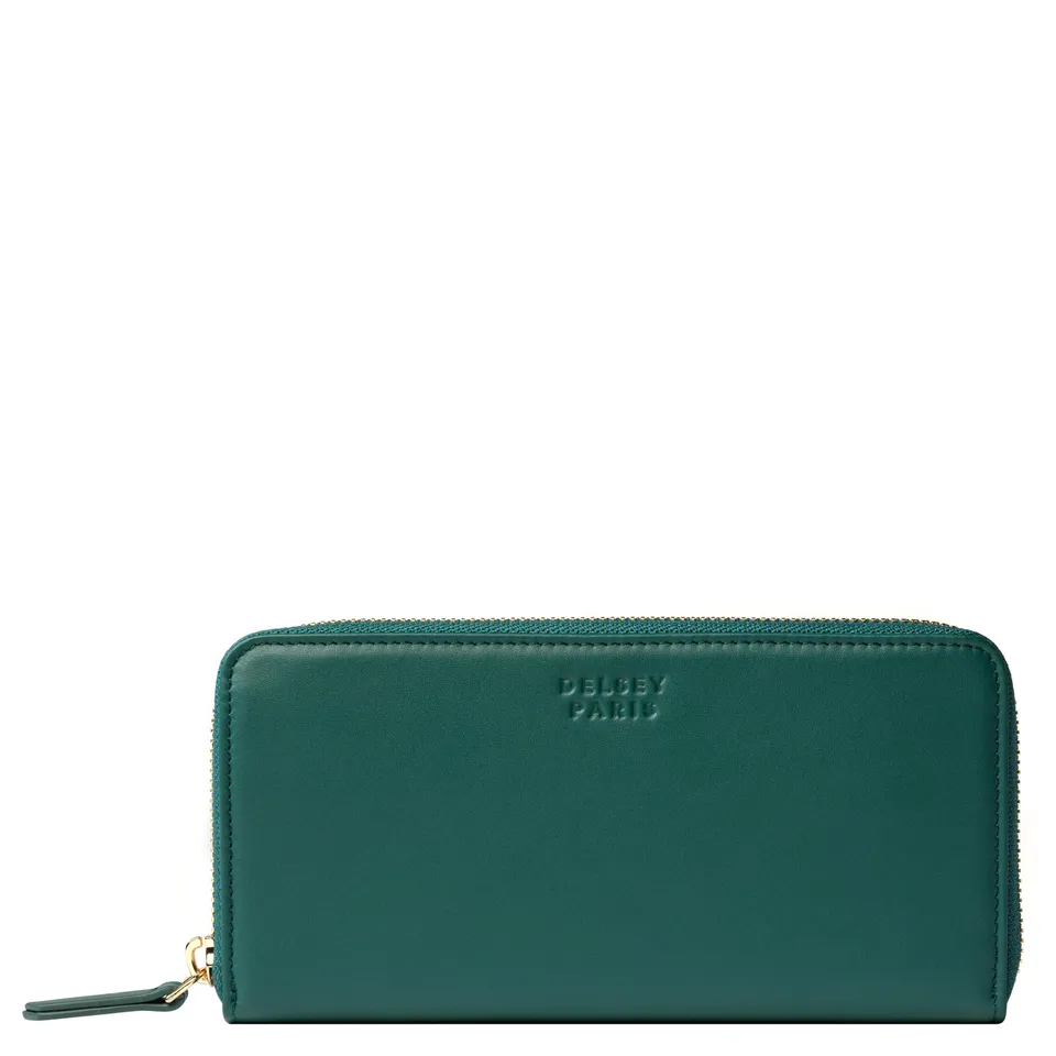 delsey-le-cuir-lisse-geldb-rse-gr-n-leder image 1
