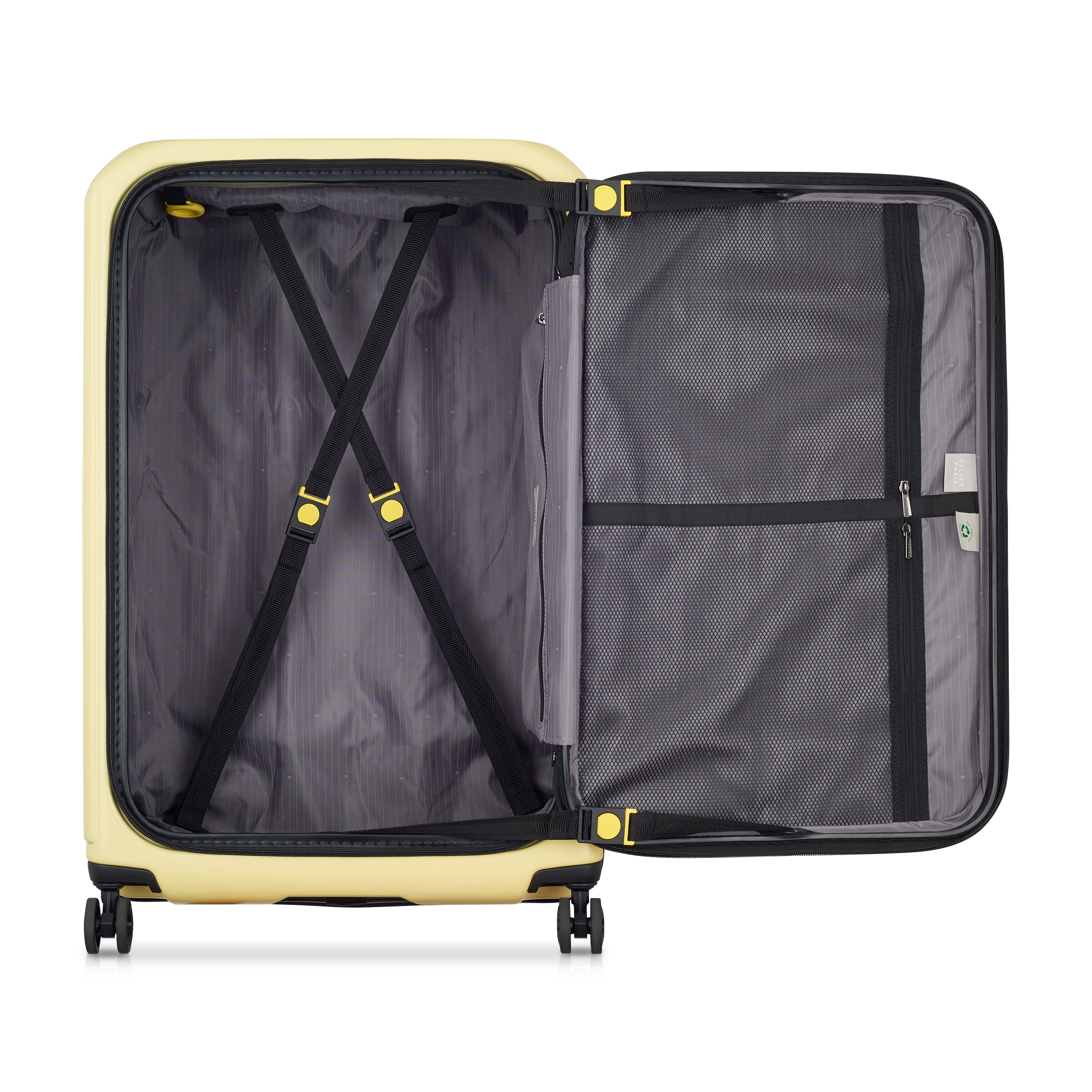 delsey-paris-brochant-3-securitime-zip-koffer-75-5-cm-gelb-erweiterbar image 4