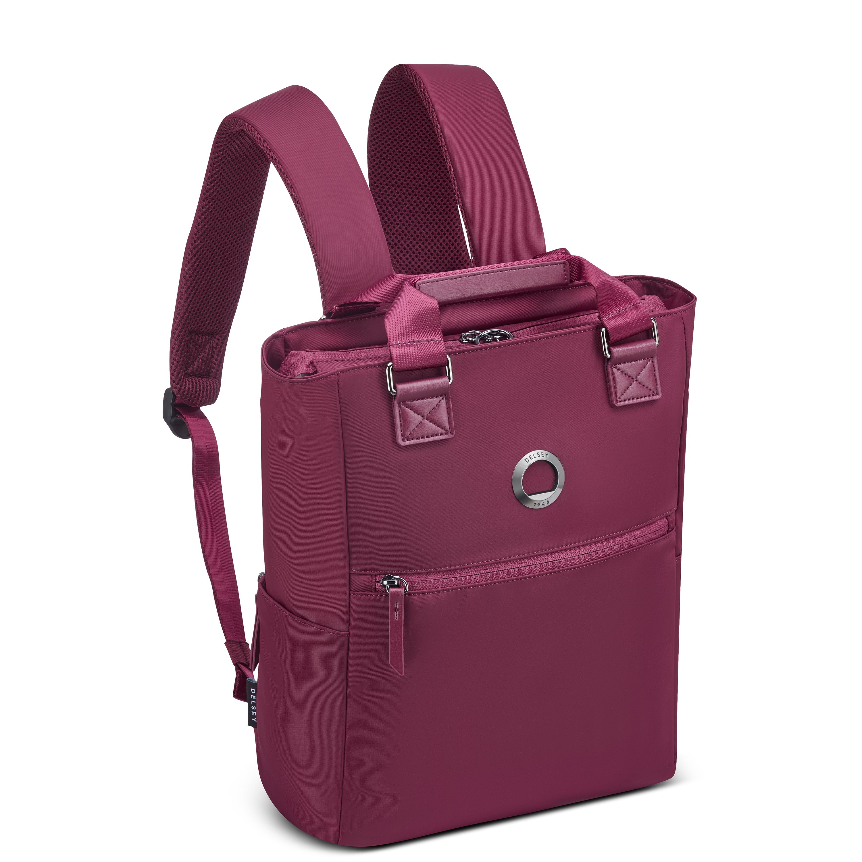 delsey-victoire-tote-backpack-17l-burgundy-laptop image 2
