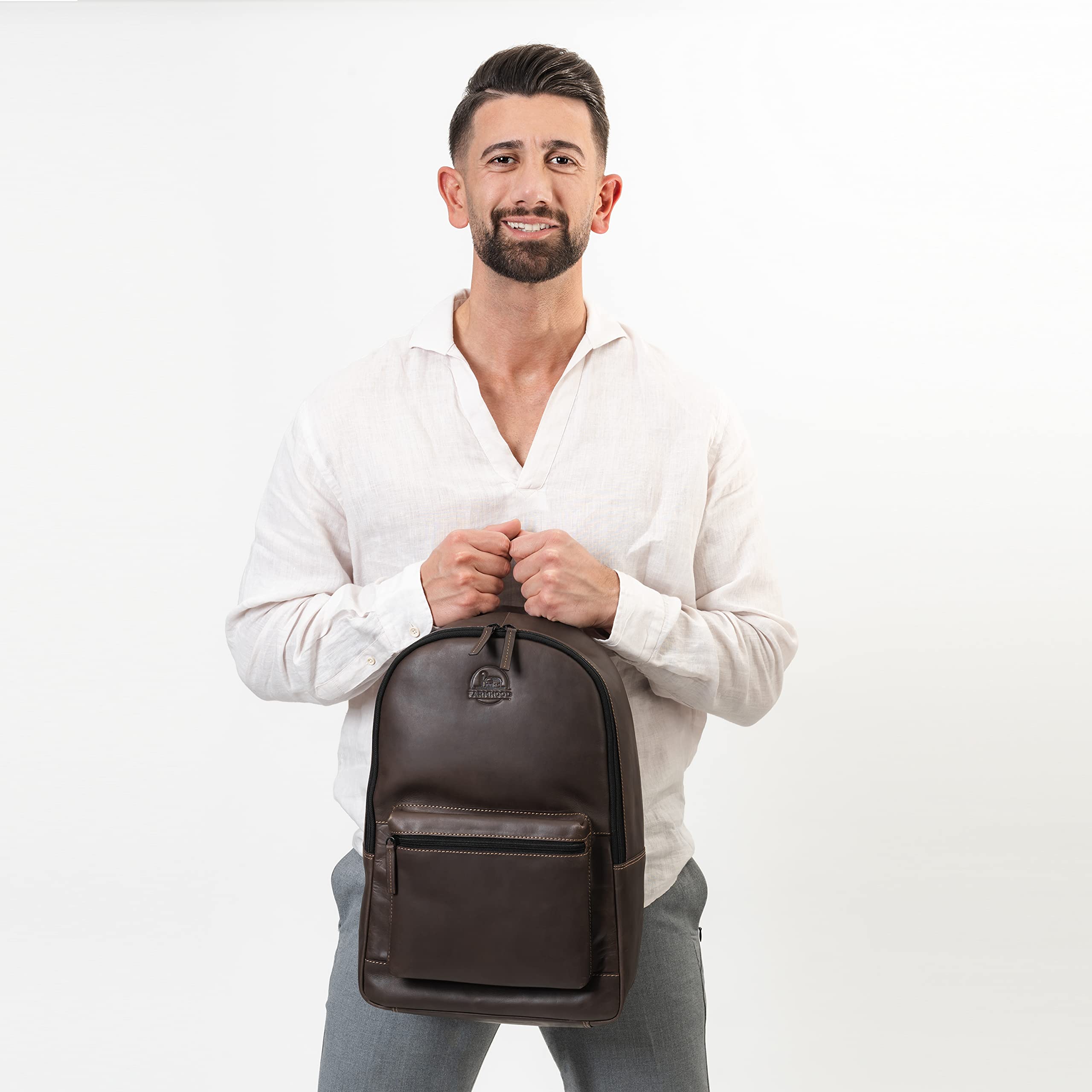 farmhood-nashville-rucksack-leder-laptop-44-cm-13-liter image 2