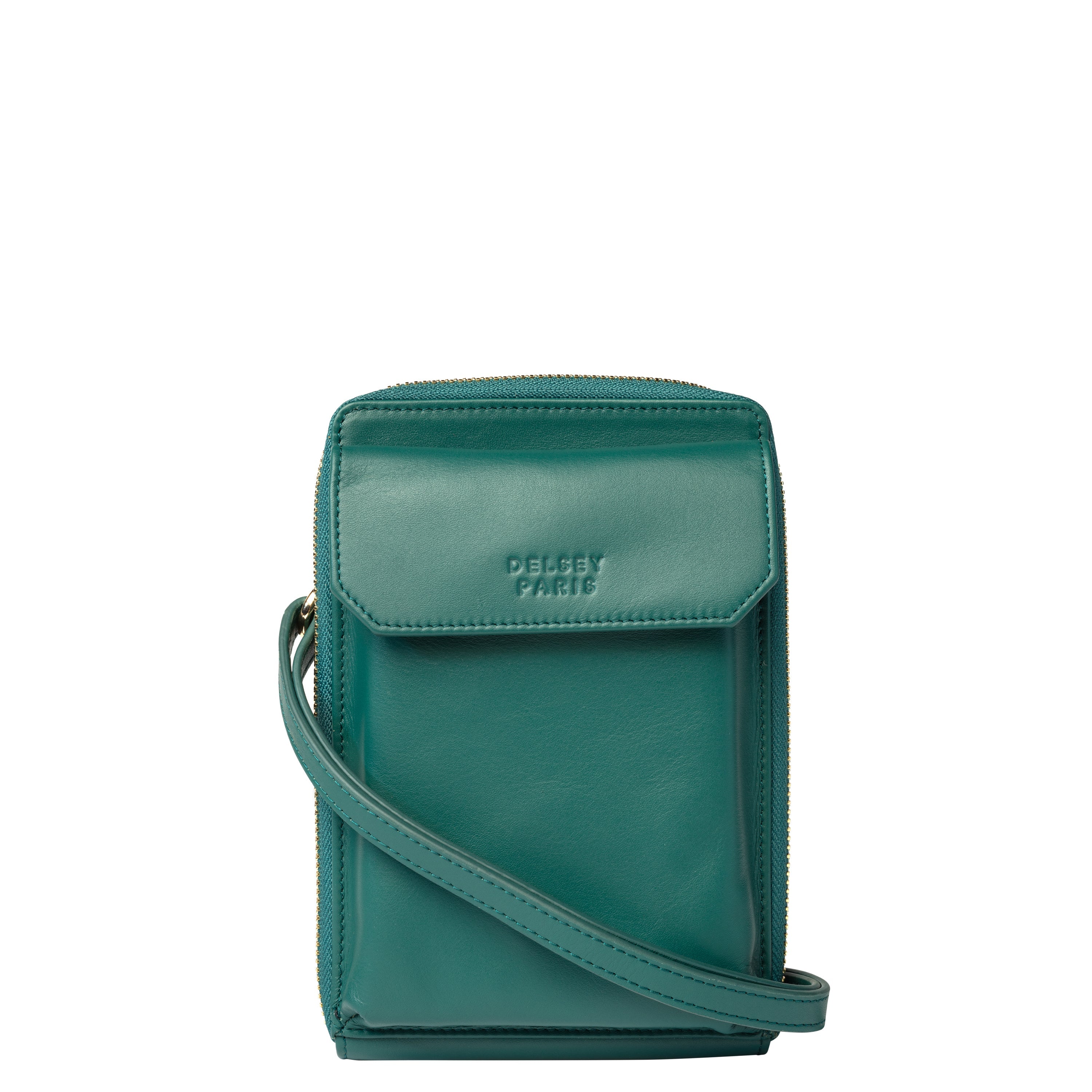 delsey-le-cuir-lisse-geldb-rse-gr-n-leder-premium image 1